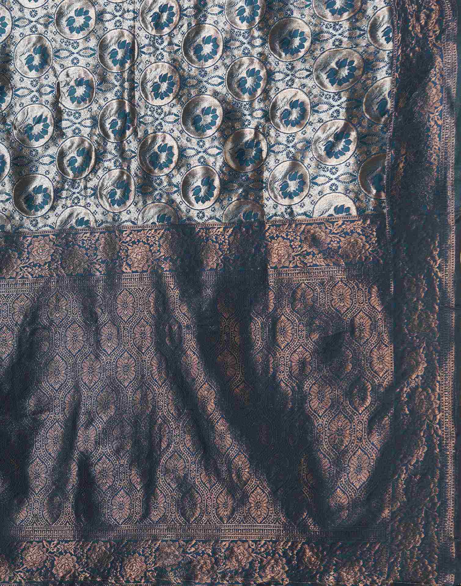 Blue Silk Woven Saree