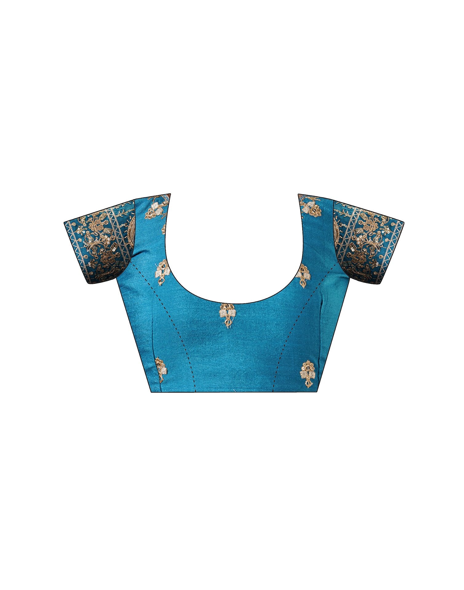 Turquoise Silk Woven Saree