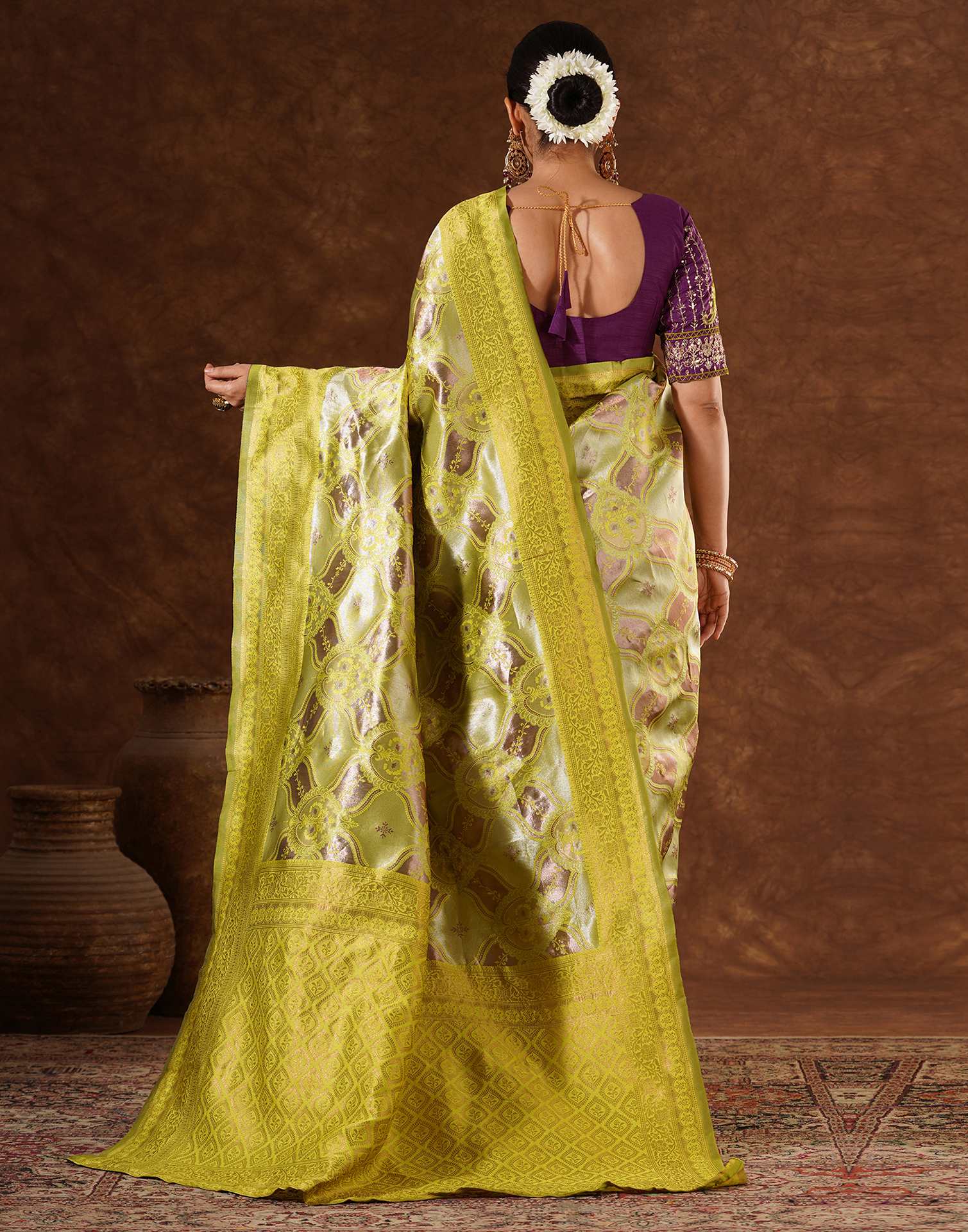 Green Silk Woven Saree