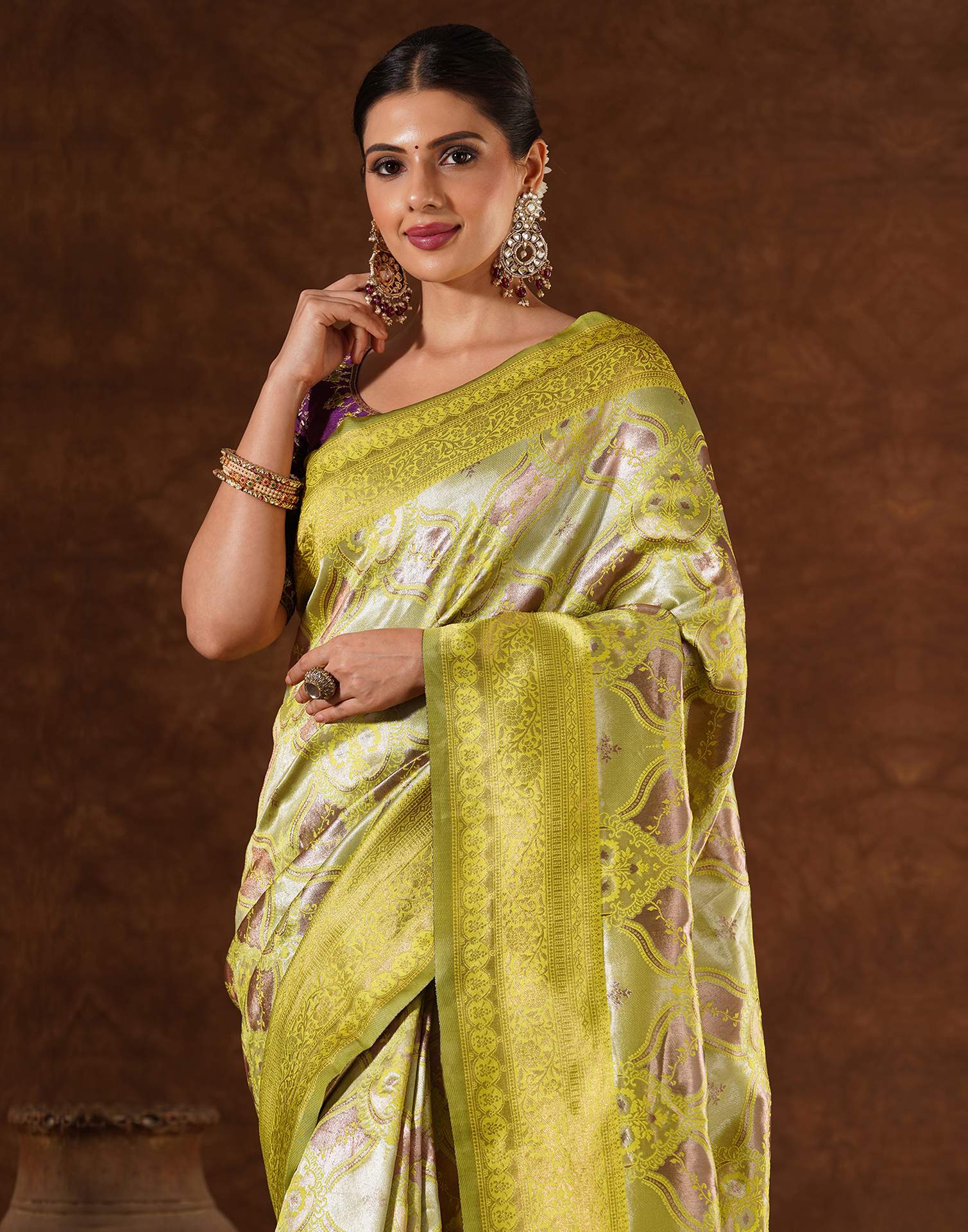 Green Silk Woven Saree