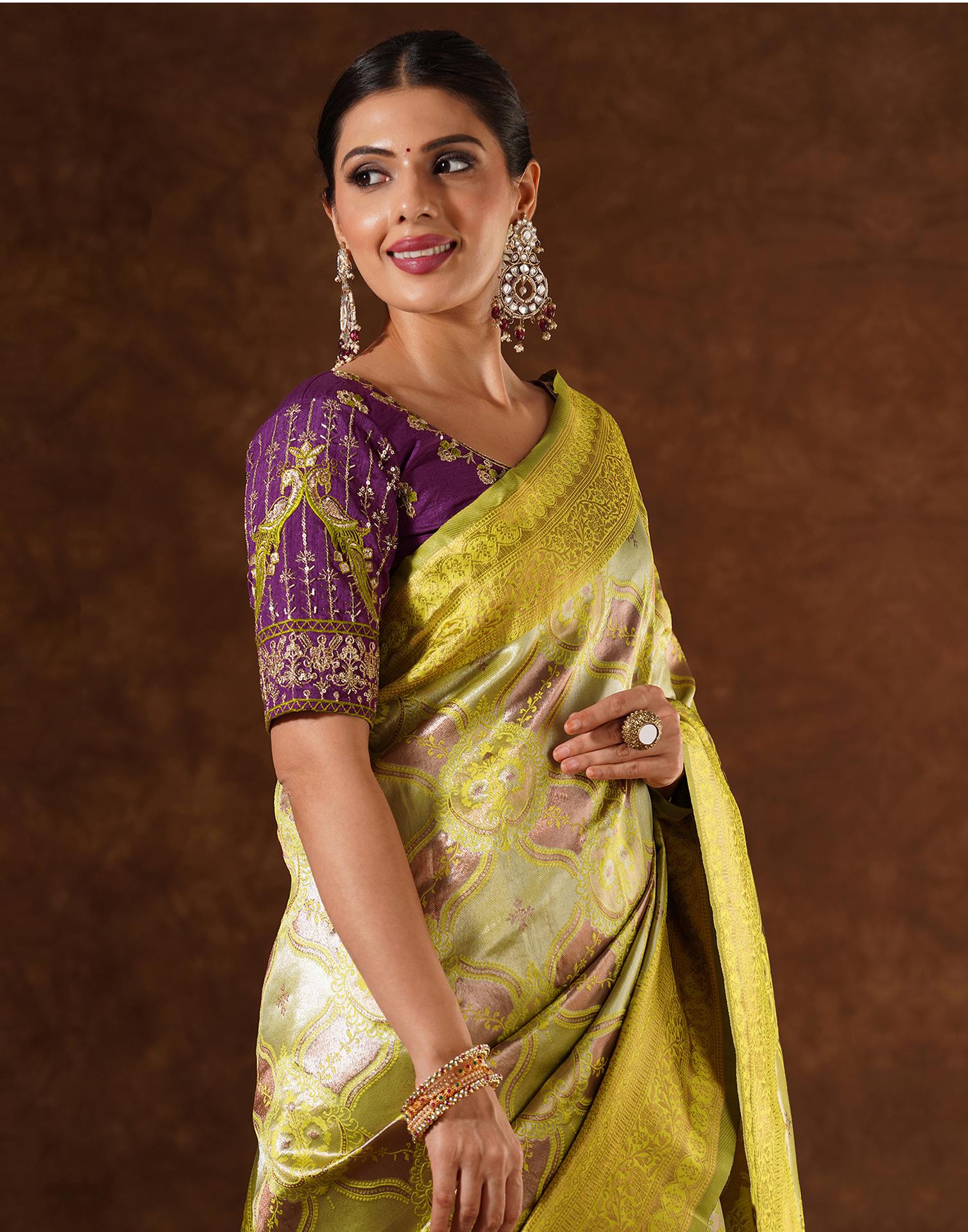 Green Silk Woven Saree