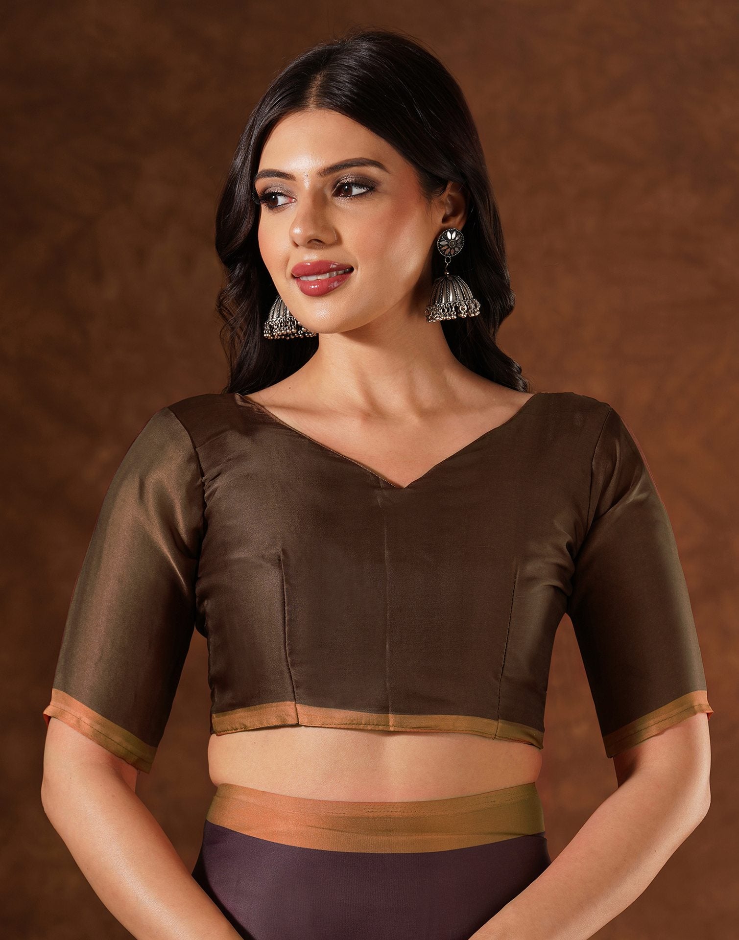 Multicoloured Satin Printed Saree