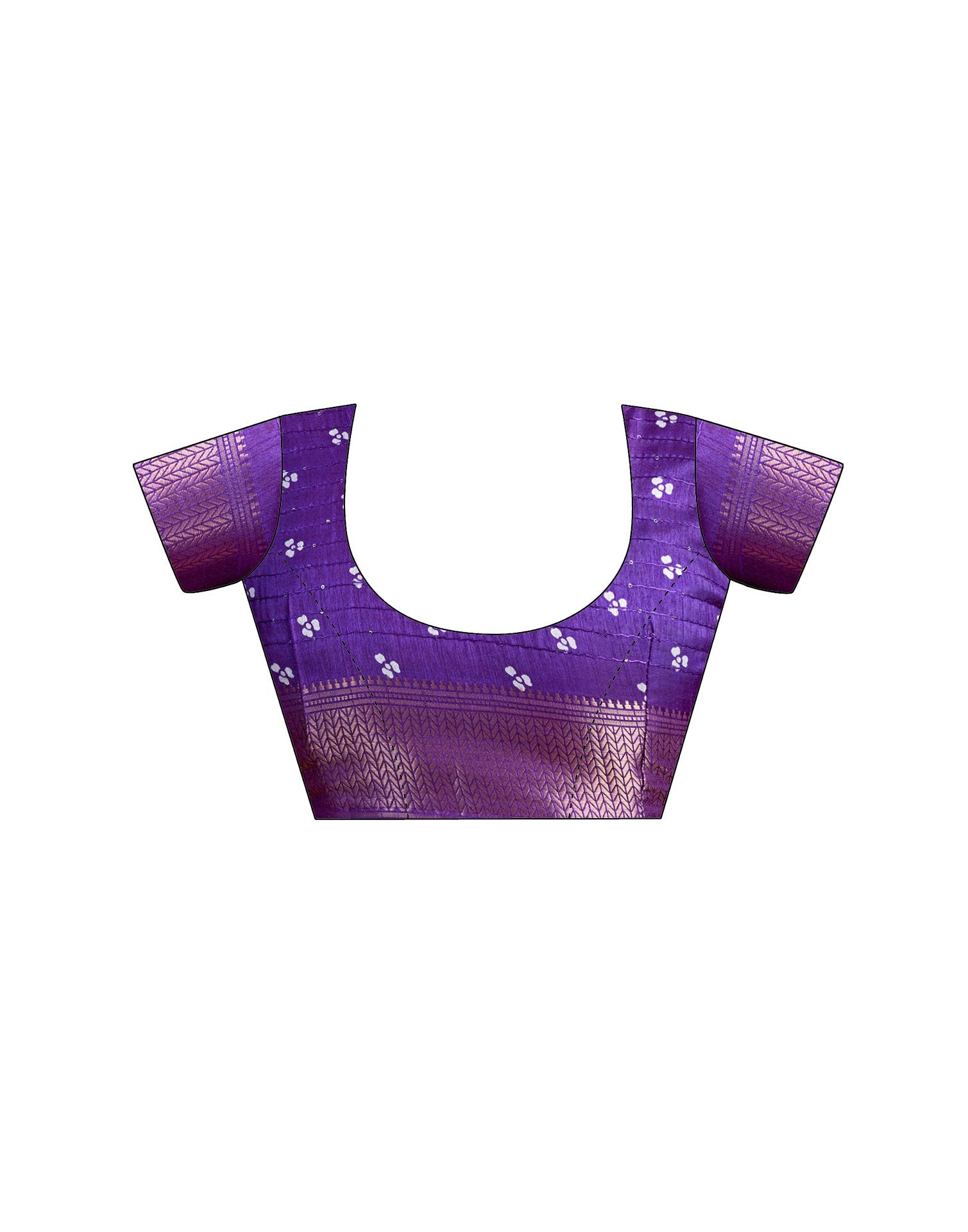 Violet Silk Printed Saree