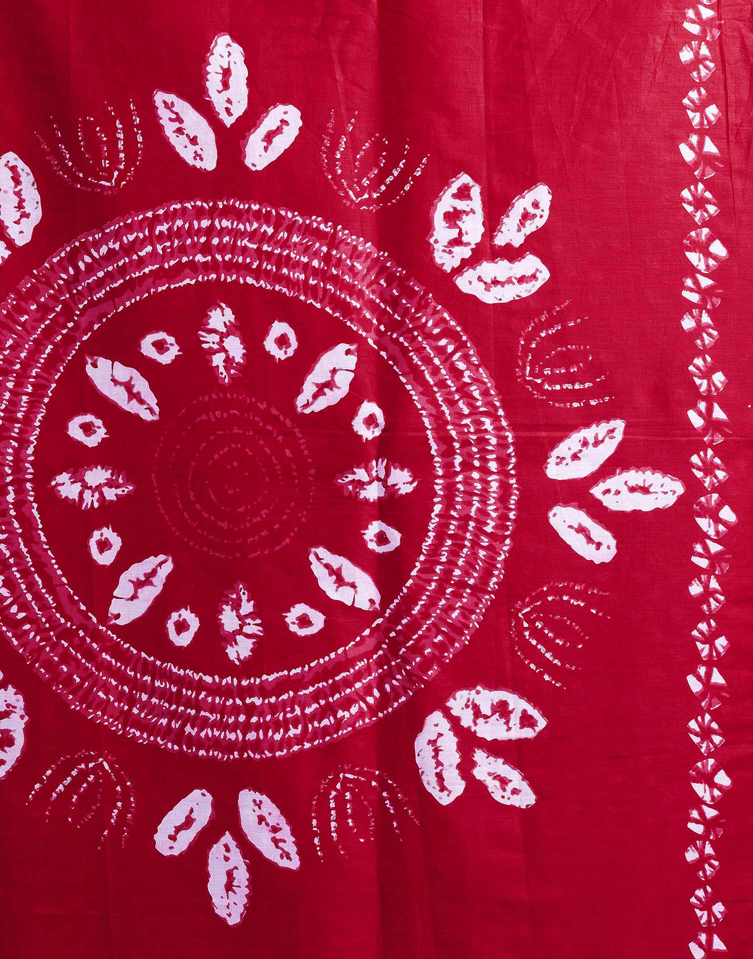 Red Cotton Printed Saree