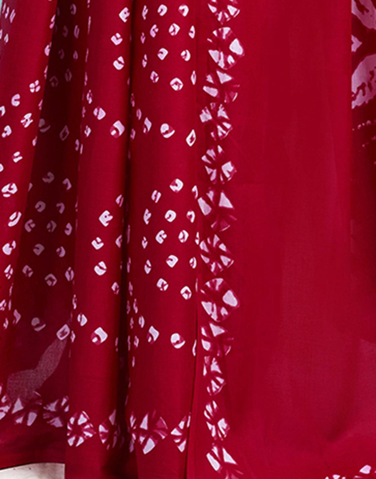 Red Cotton Printed Saree