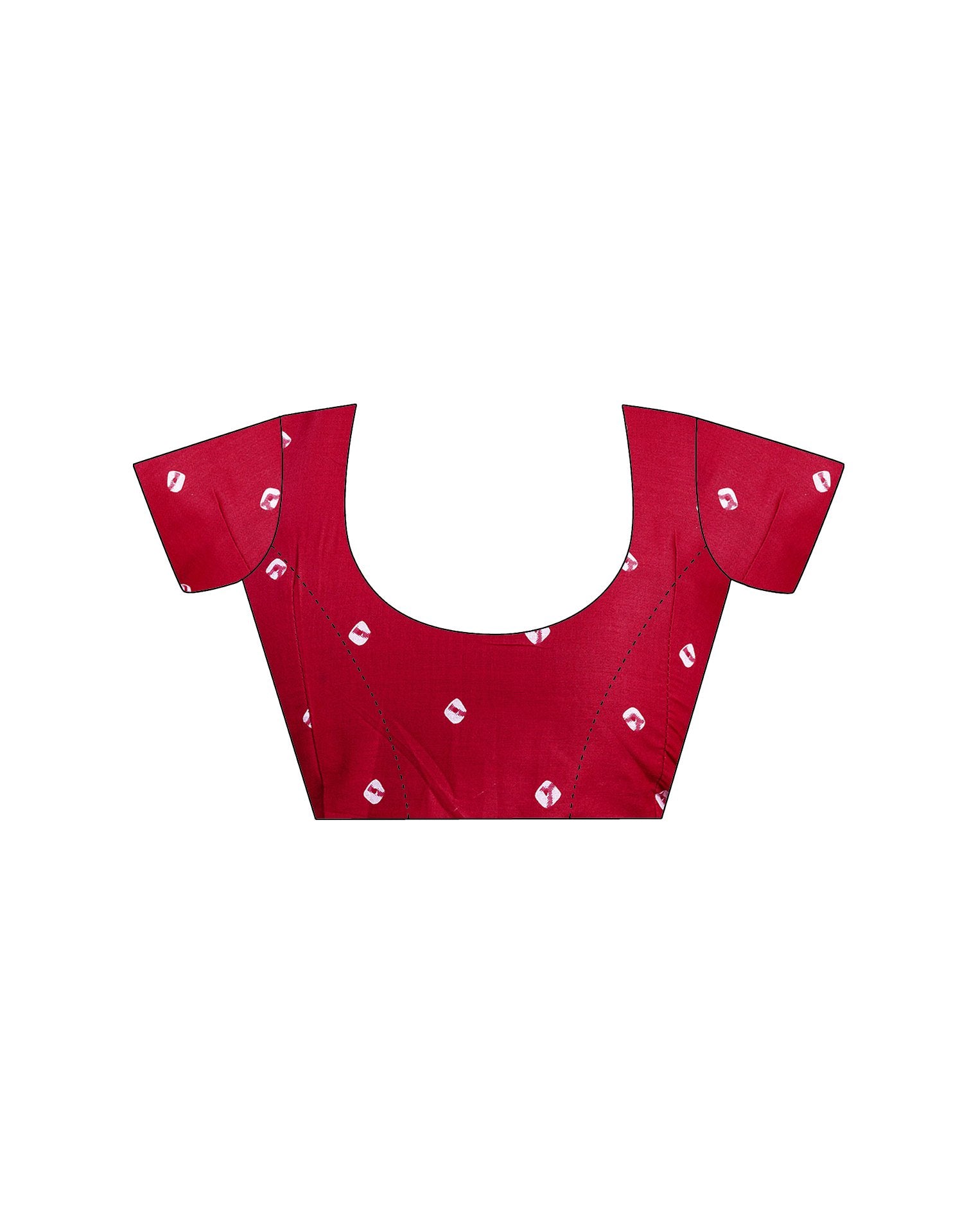 Red Cotton Printed Saree