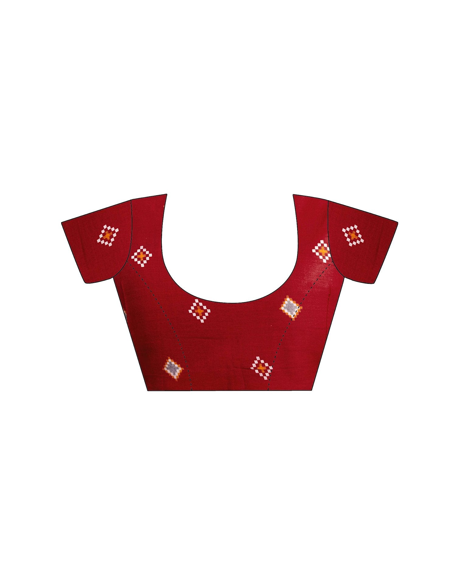 Red Cotton Printed Saree