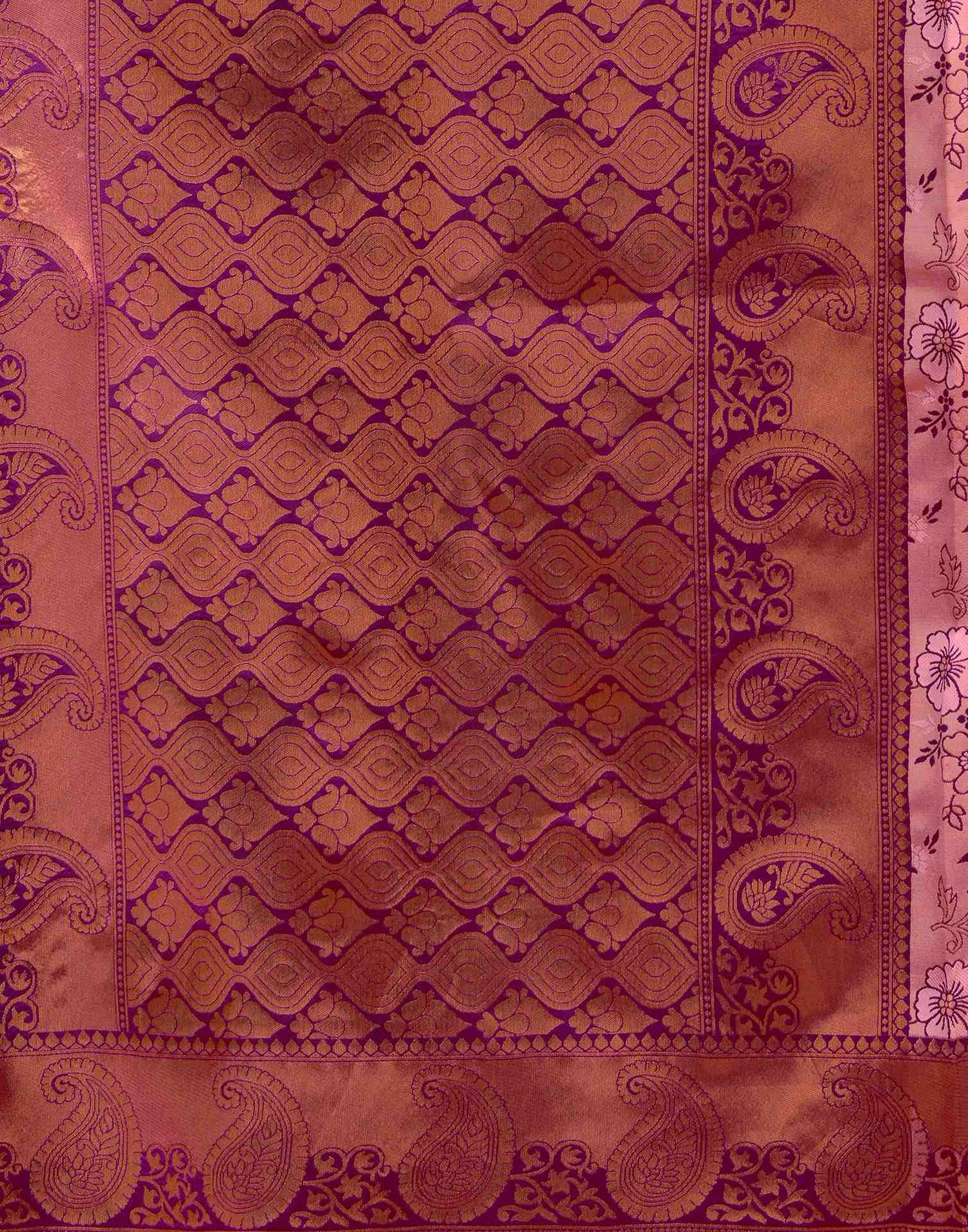 Rose Pink Silk Woven Saree