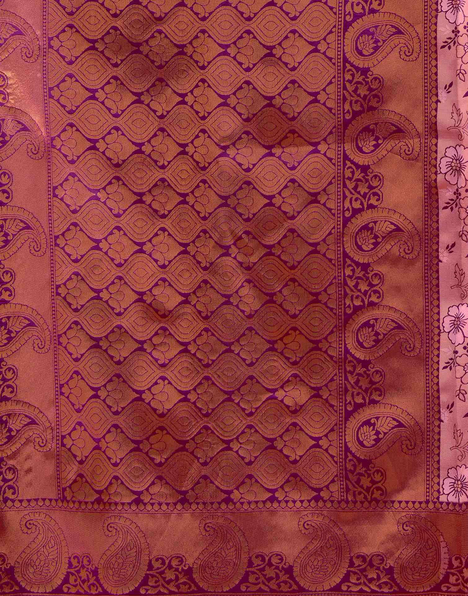 Rose Pink Silk Woven Saree