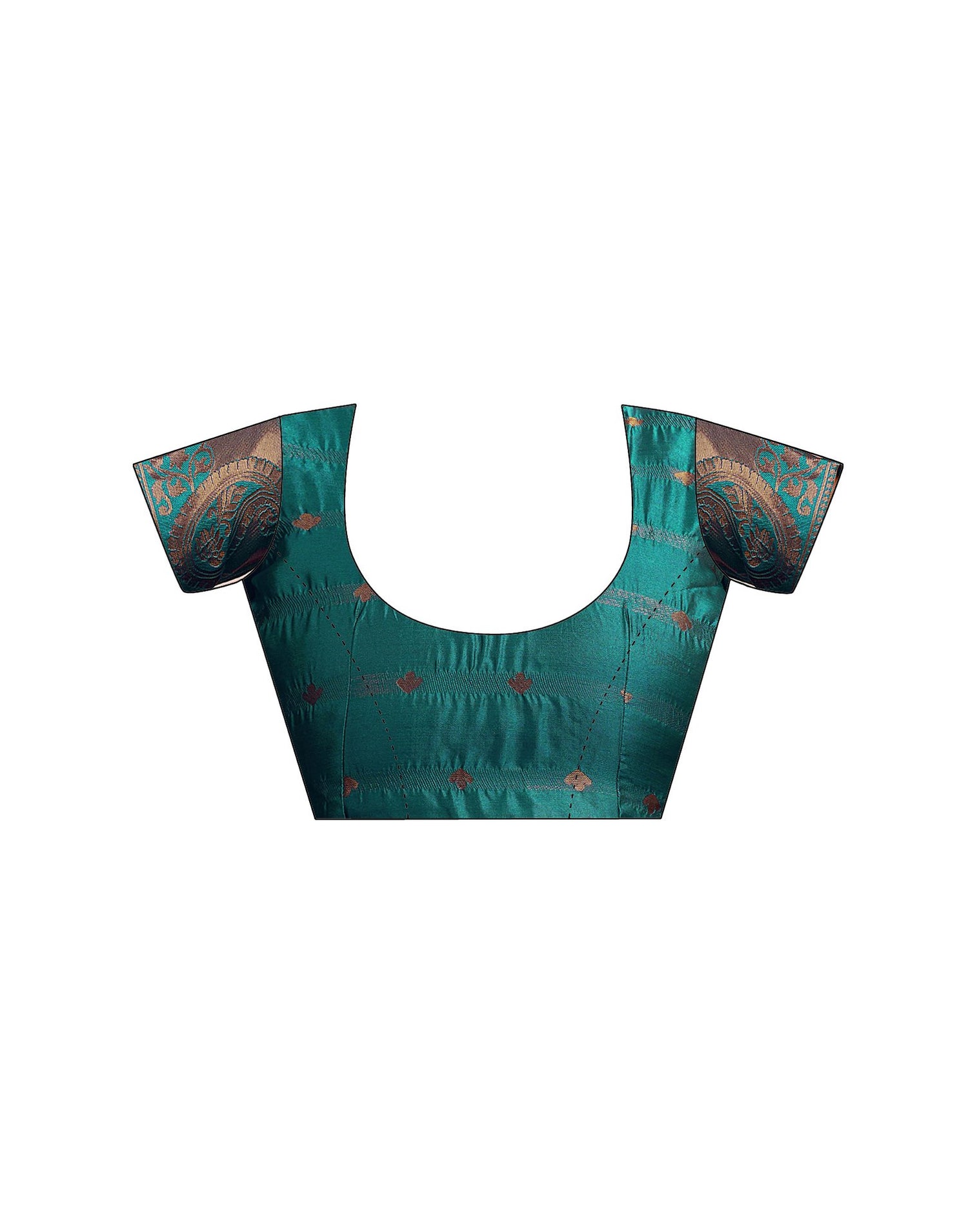 Teal Green Silk Woven Saree