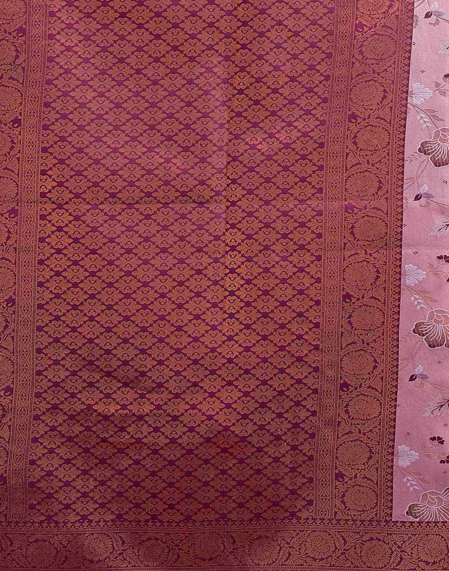 Dusty Purple Silk Woven Saree
