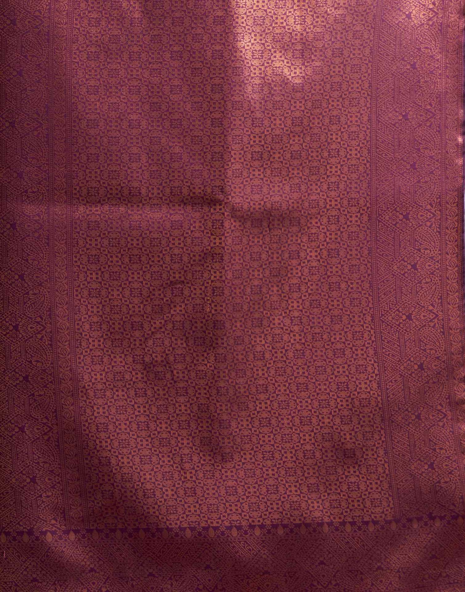 Dusty Purple Silk Woven Saree