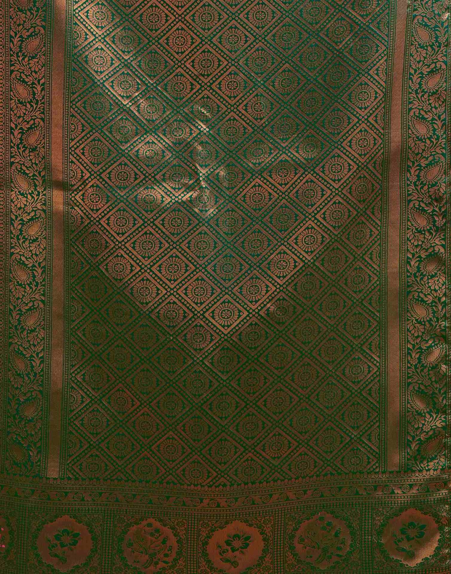 Bright Pink Silk Woven Saree