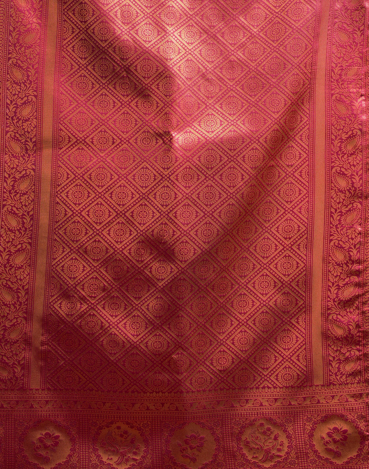 Mauve Silk Woven Saree