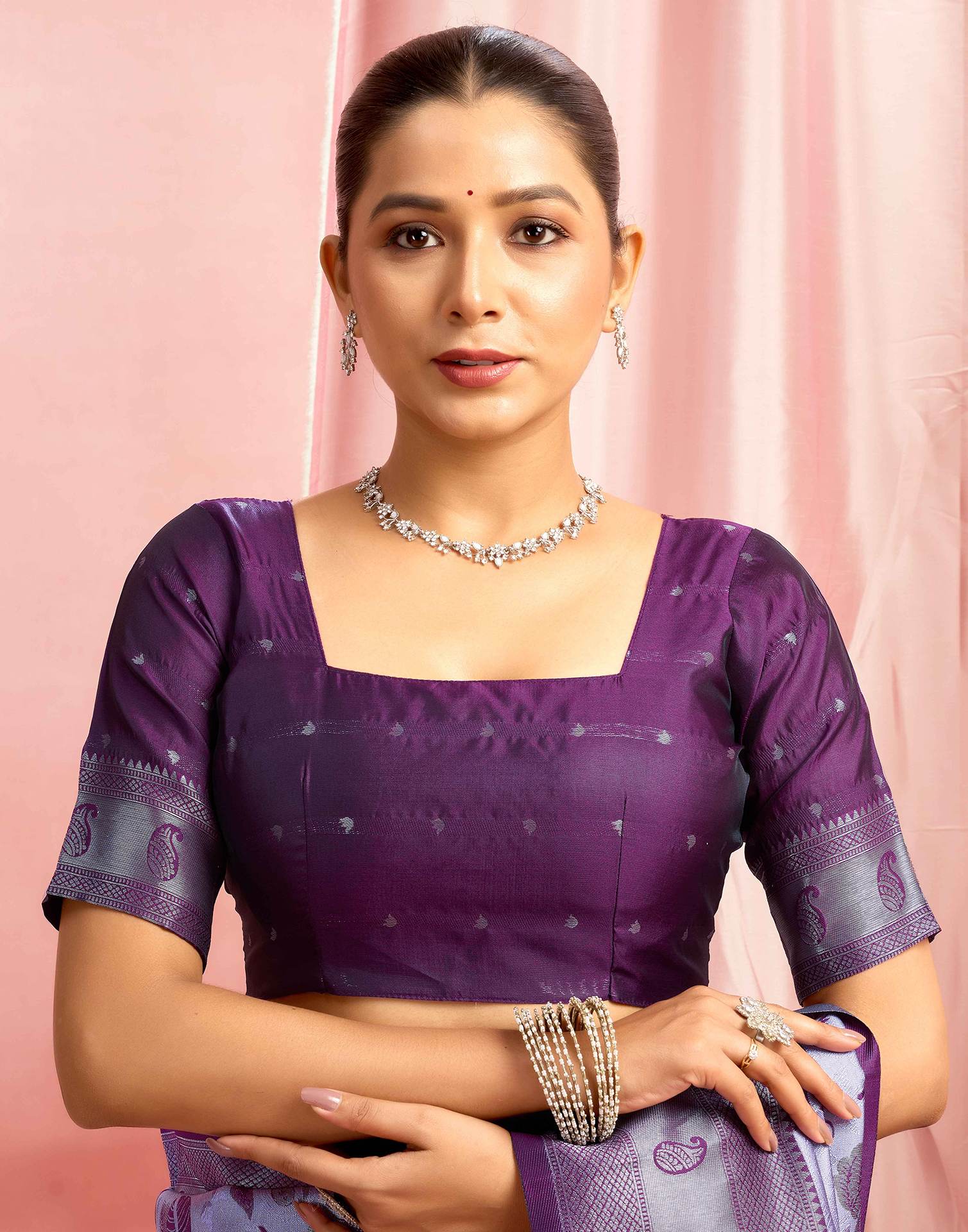 Light Purple Silk Woven Saree