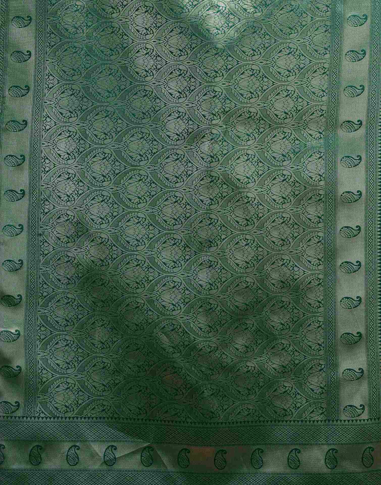 Mint Green Silk Woven Saree
