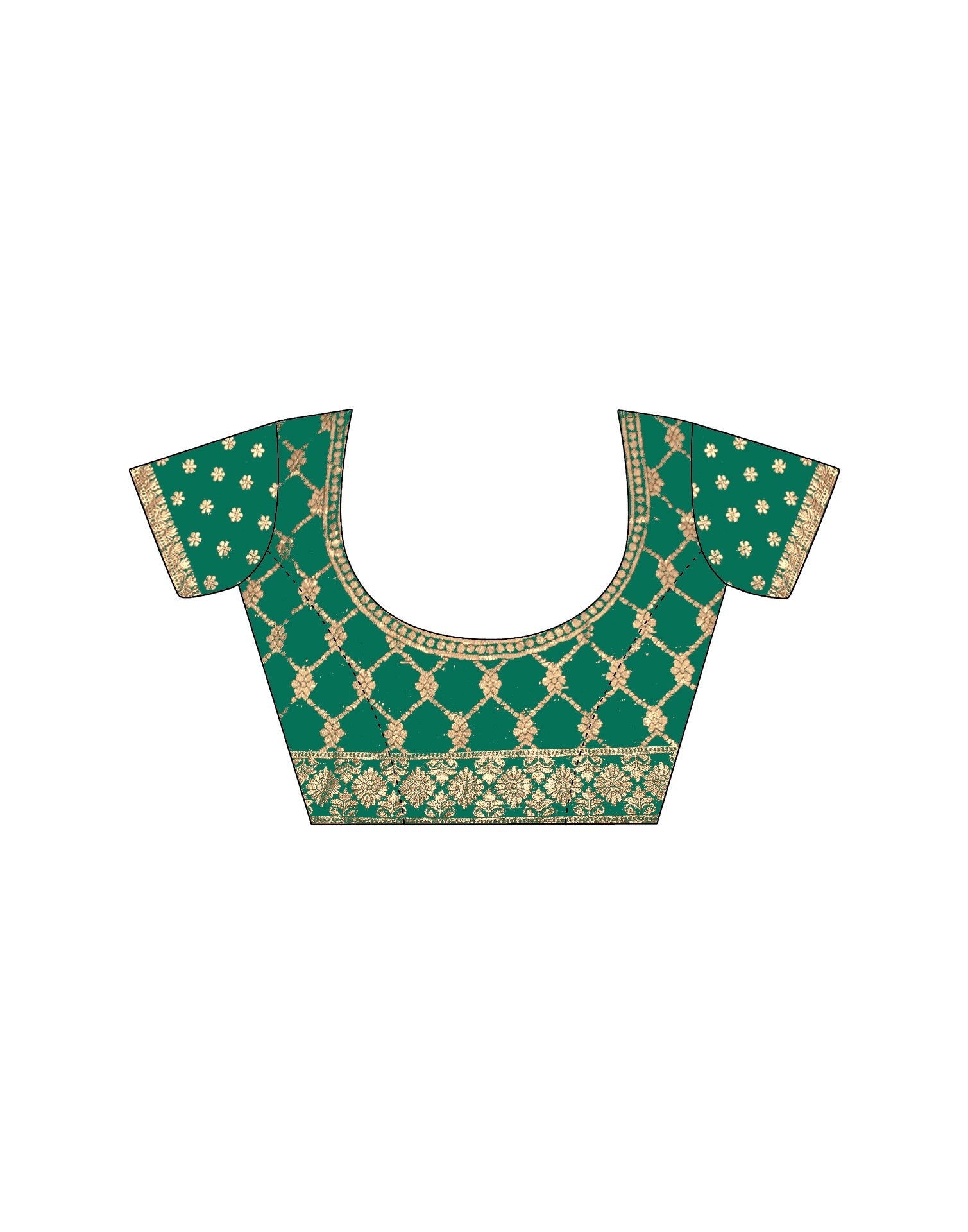 Green Chiffon Lace Saree