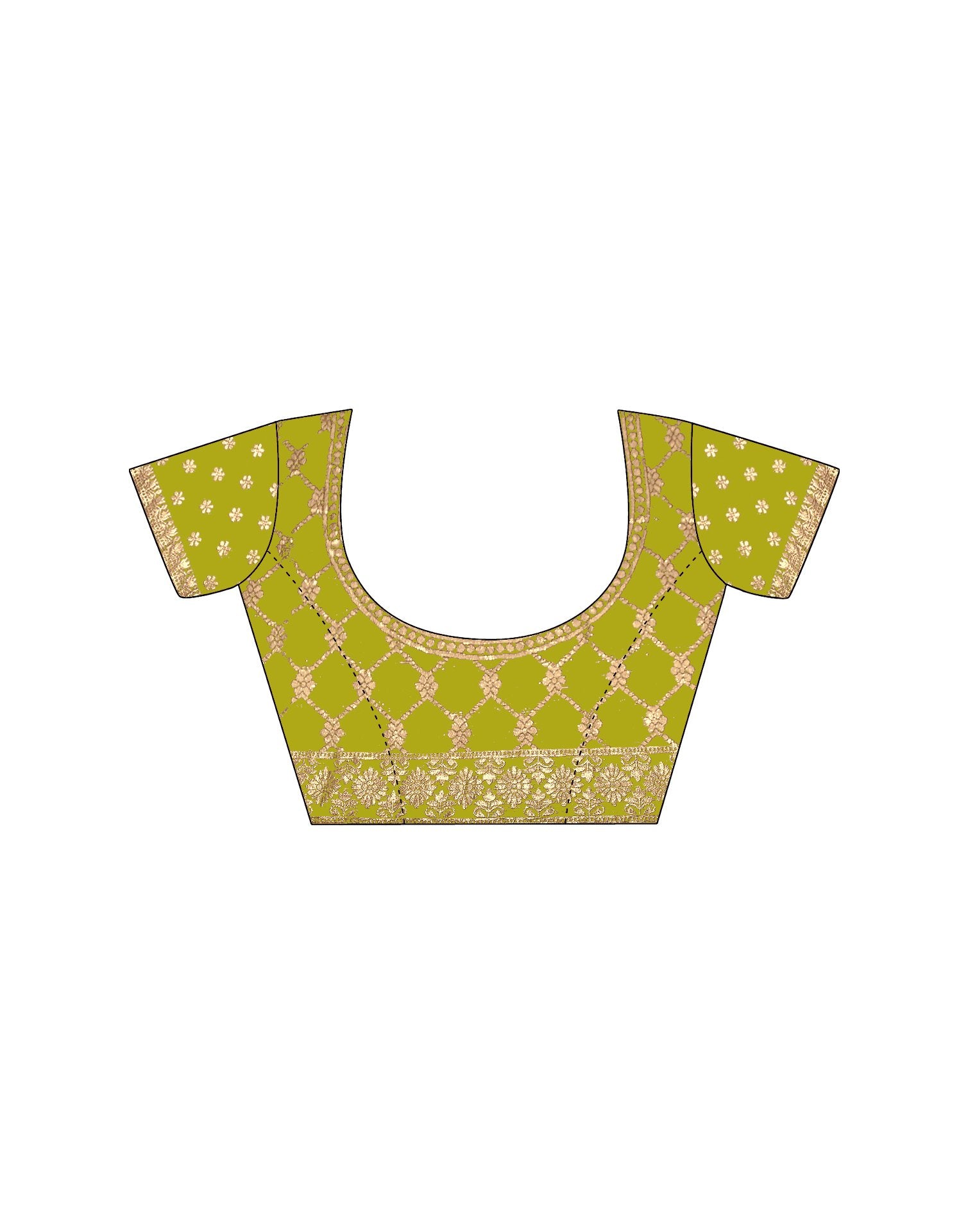 Green Chiffon Lace Saree