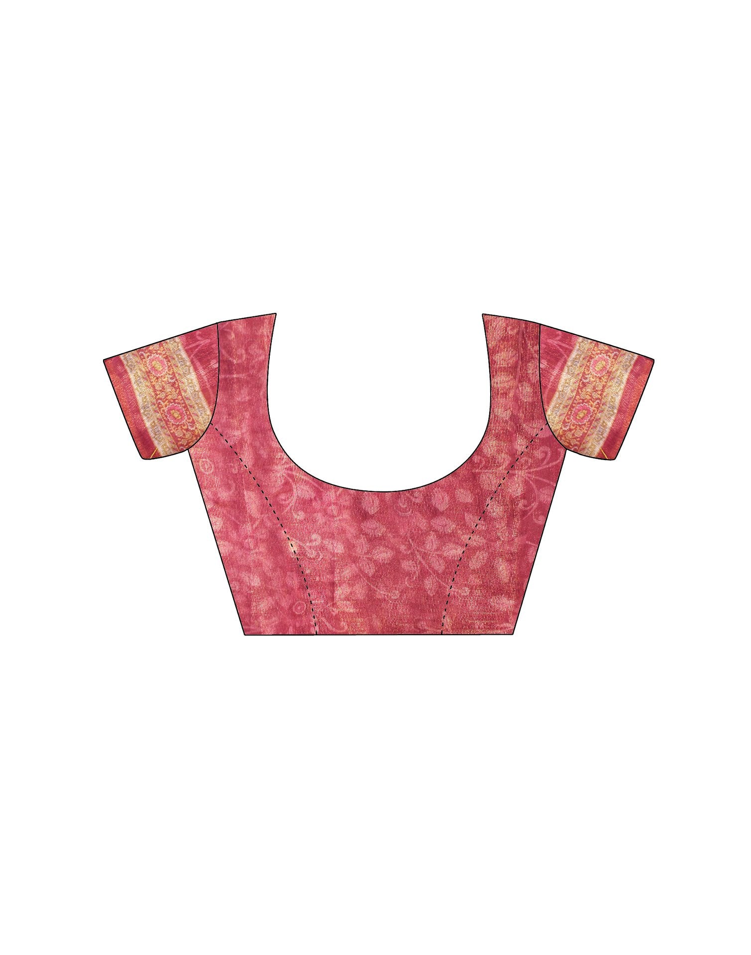 Light Maroon Shimmer Silk Printed Saree