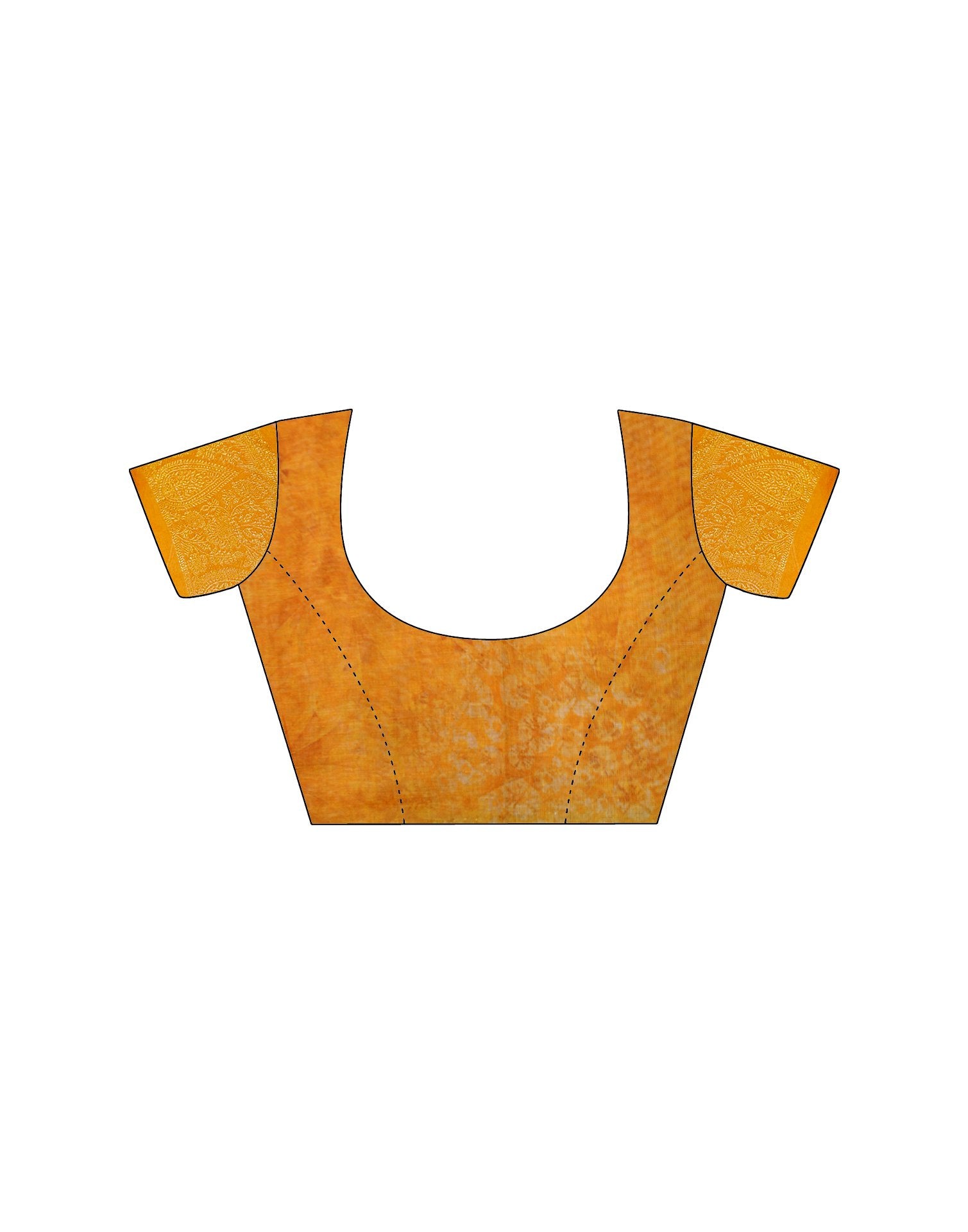 Turmeric Yellow Linen Printed Saree