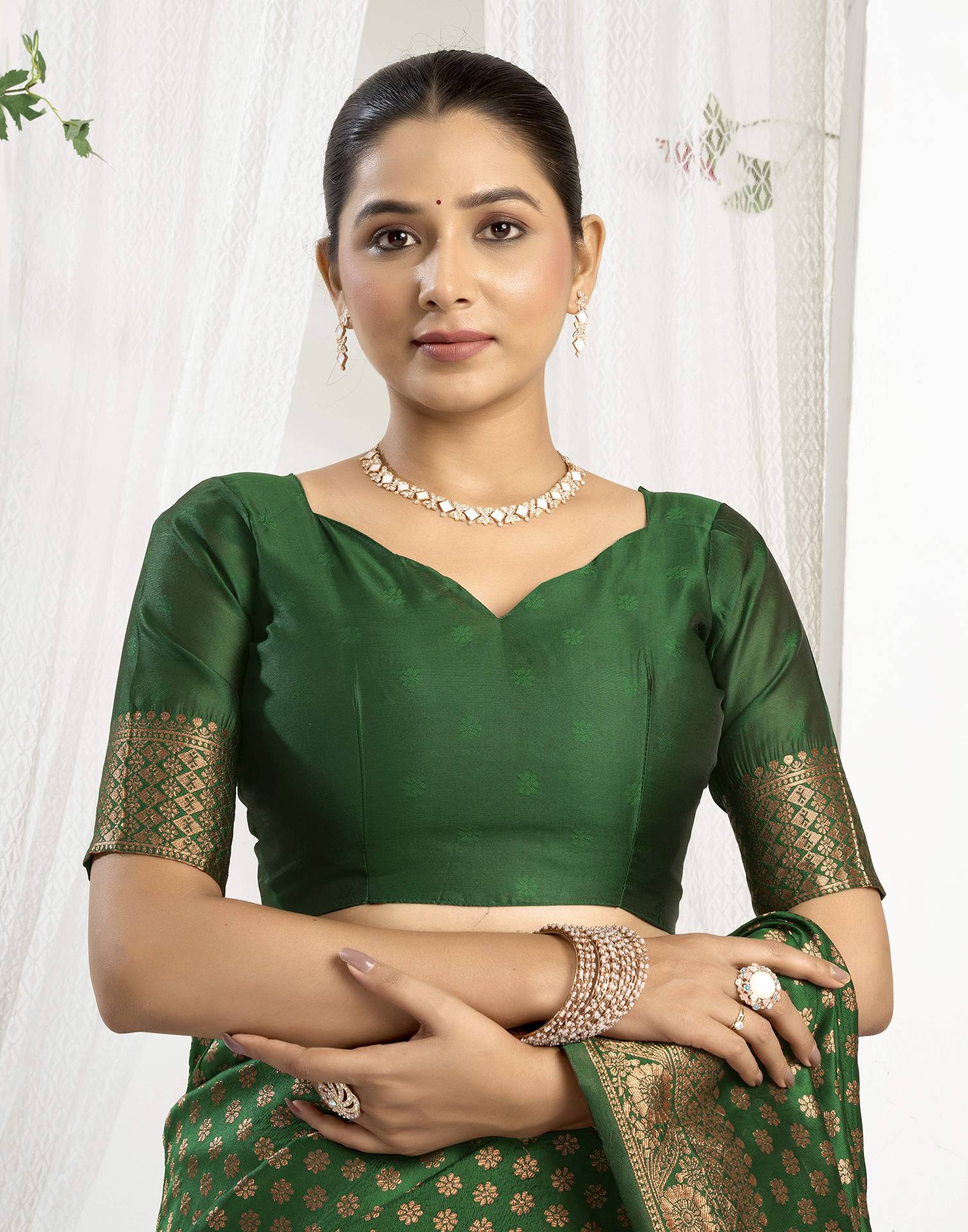 Green Silk Woven Banarasi Saree