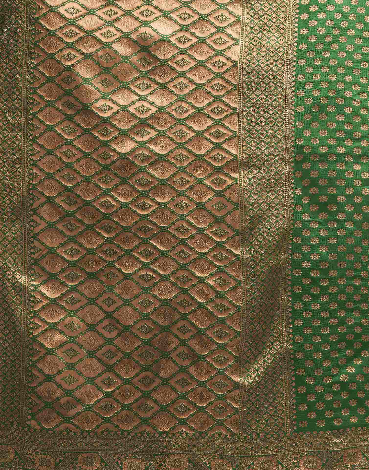 Royal Green Silk Woven Banarasi Saree