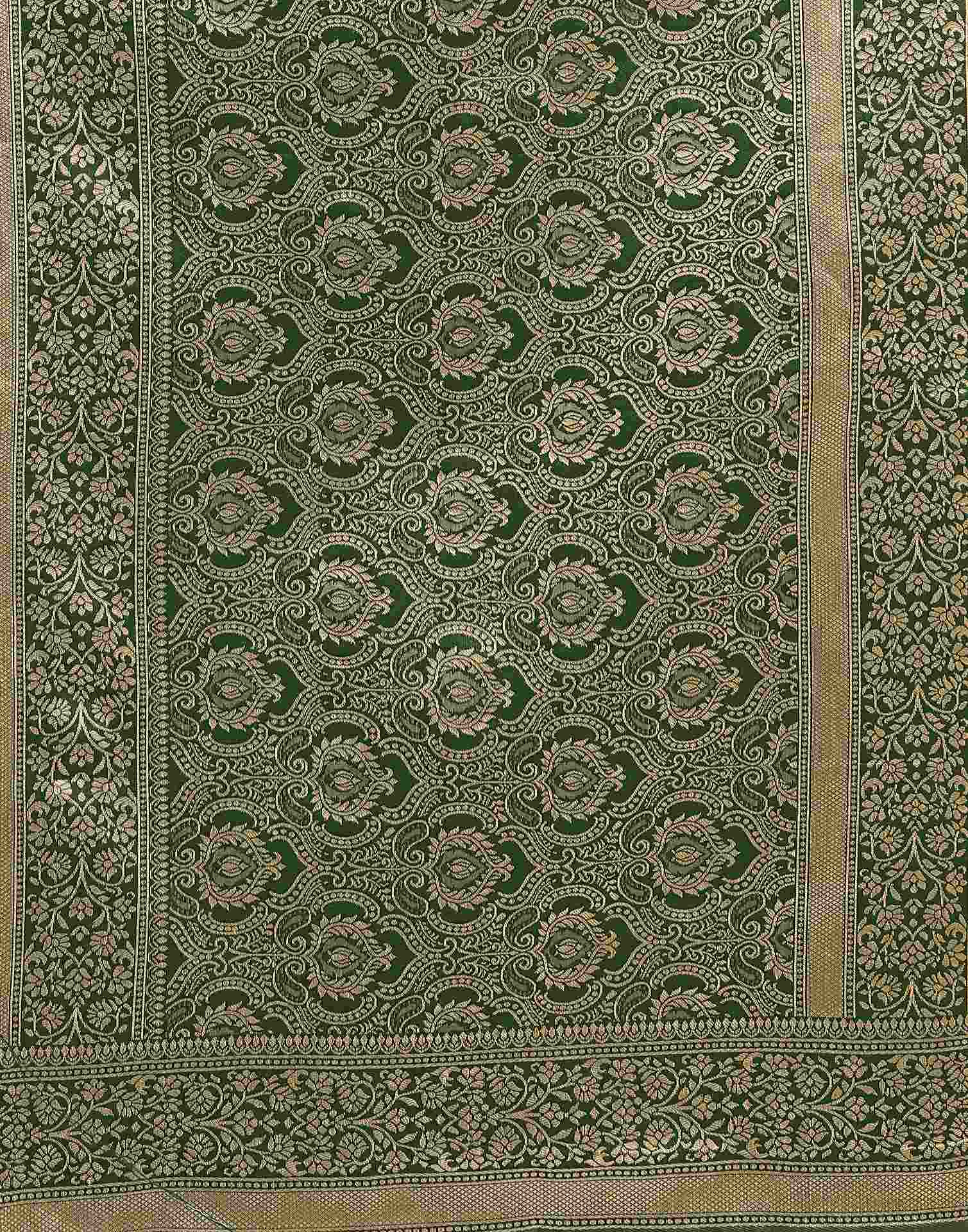 Green Silk Woven Banarasi Saree