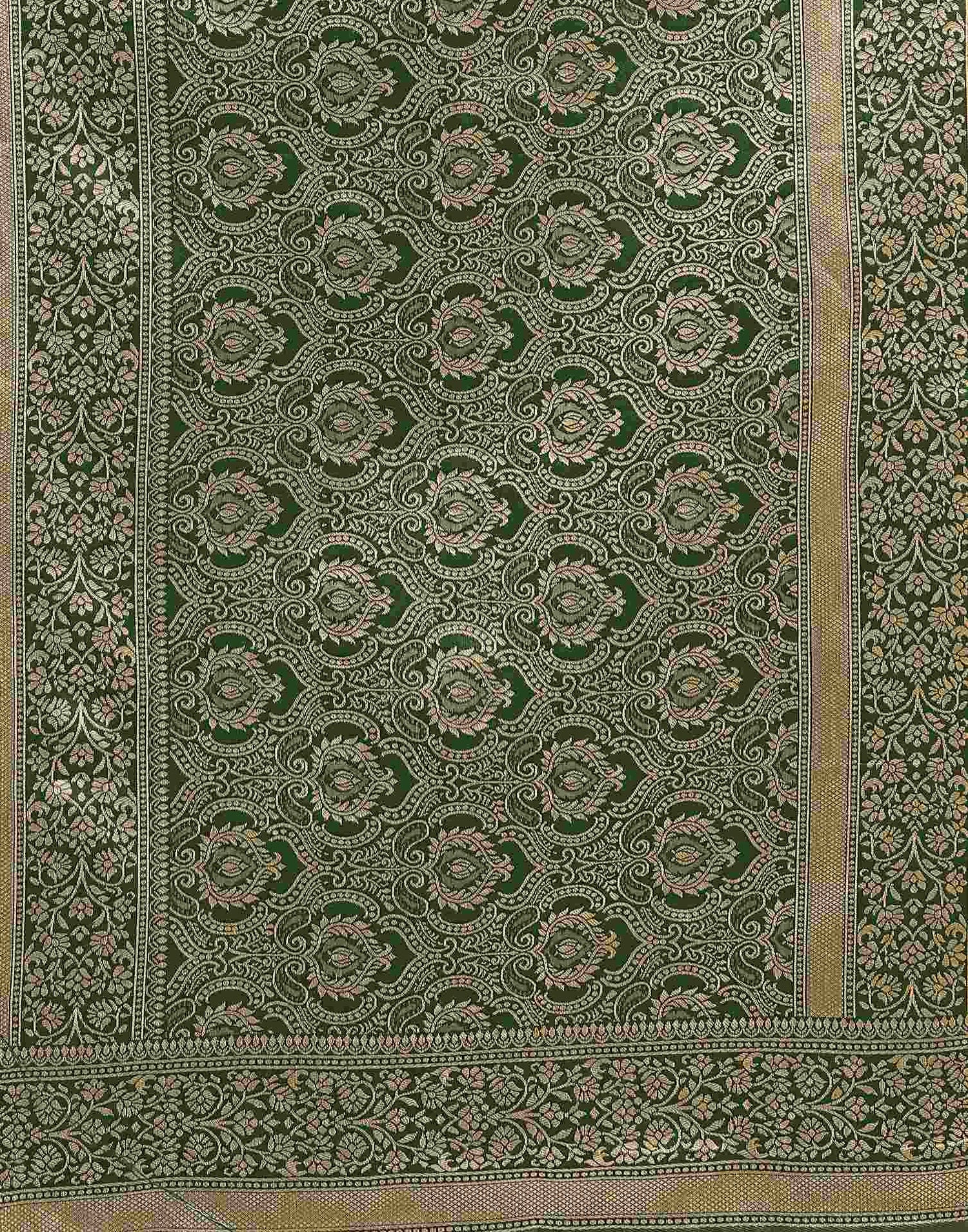 Green Silk Woven Banarasi Saree