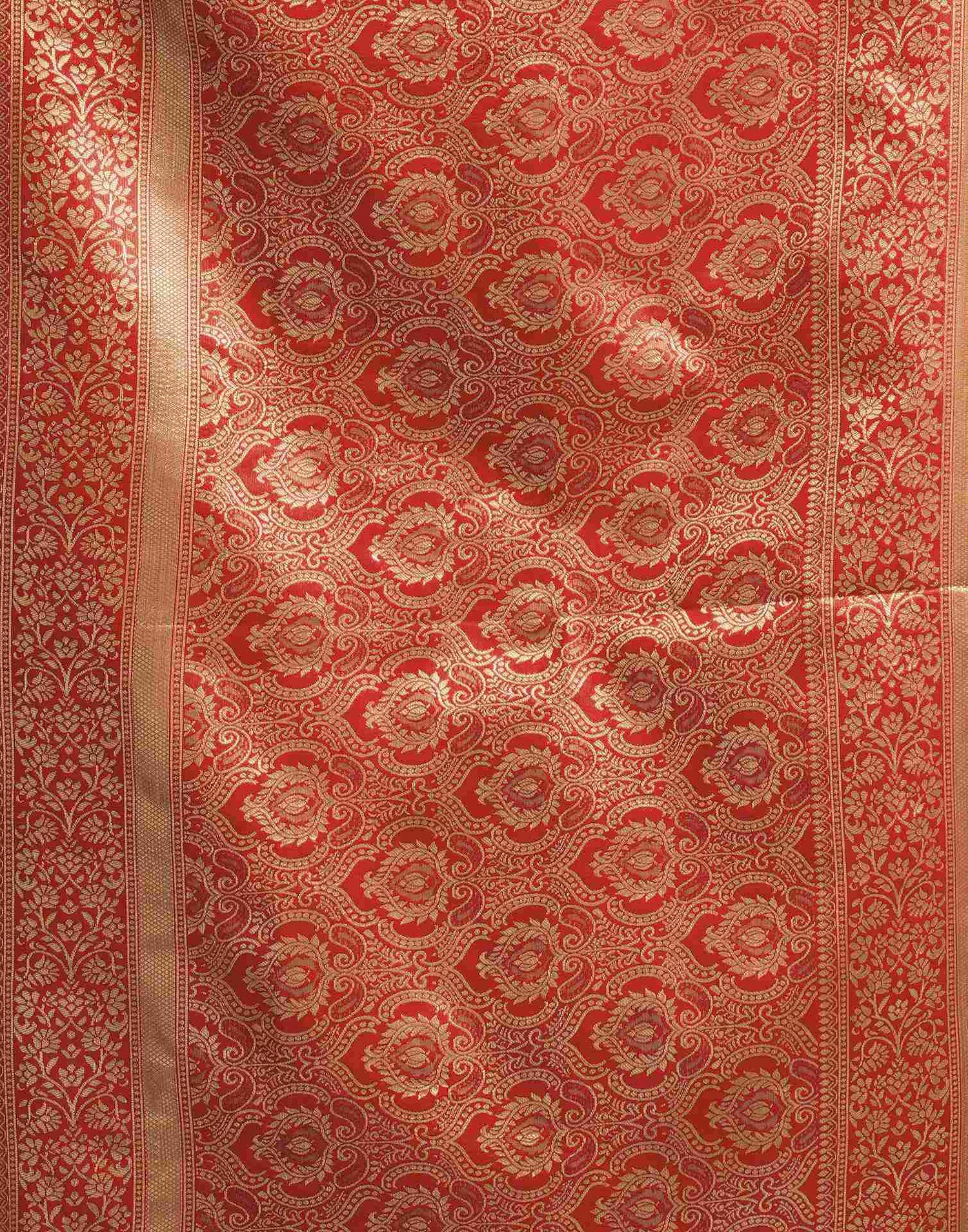 Red Silk Woven Banarasi Saree