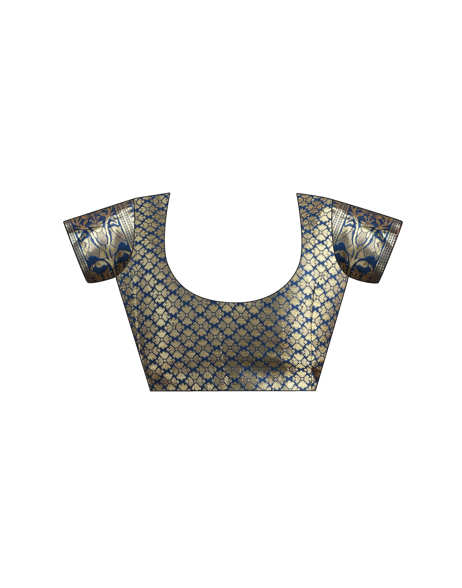 Rama Blue Silk Woven Banarasi Saree