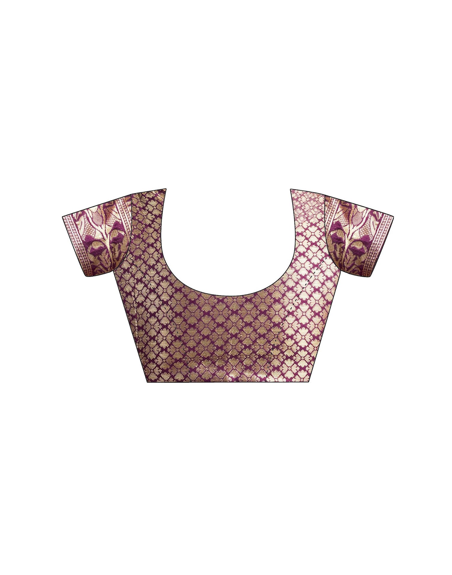 Wine Silk Woven Banarasi Saree