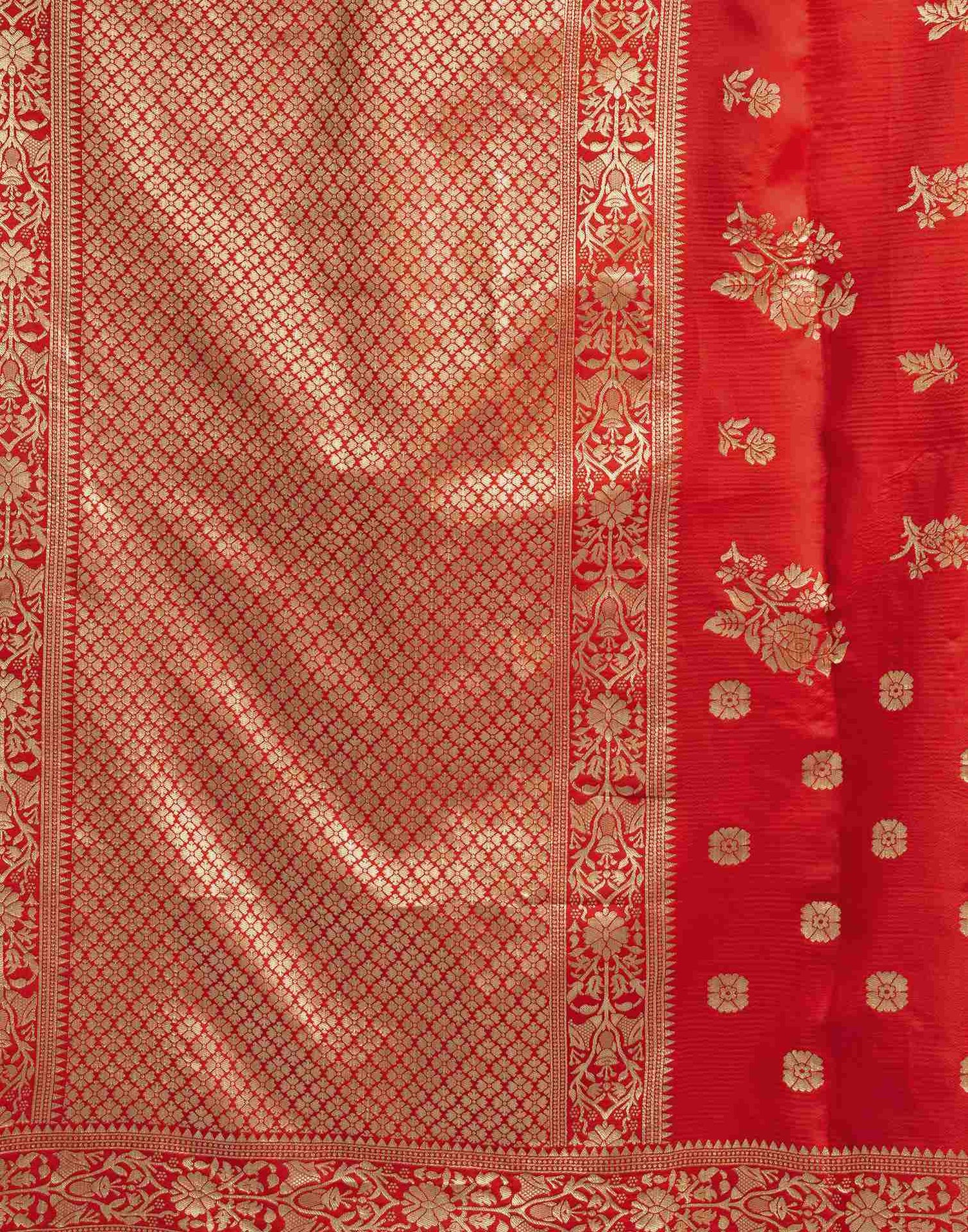 Red Silk Woven Banarasi Saree