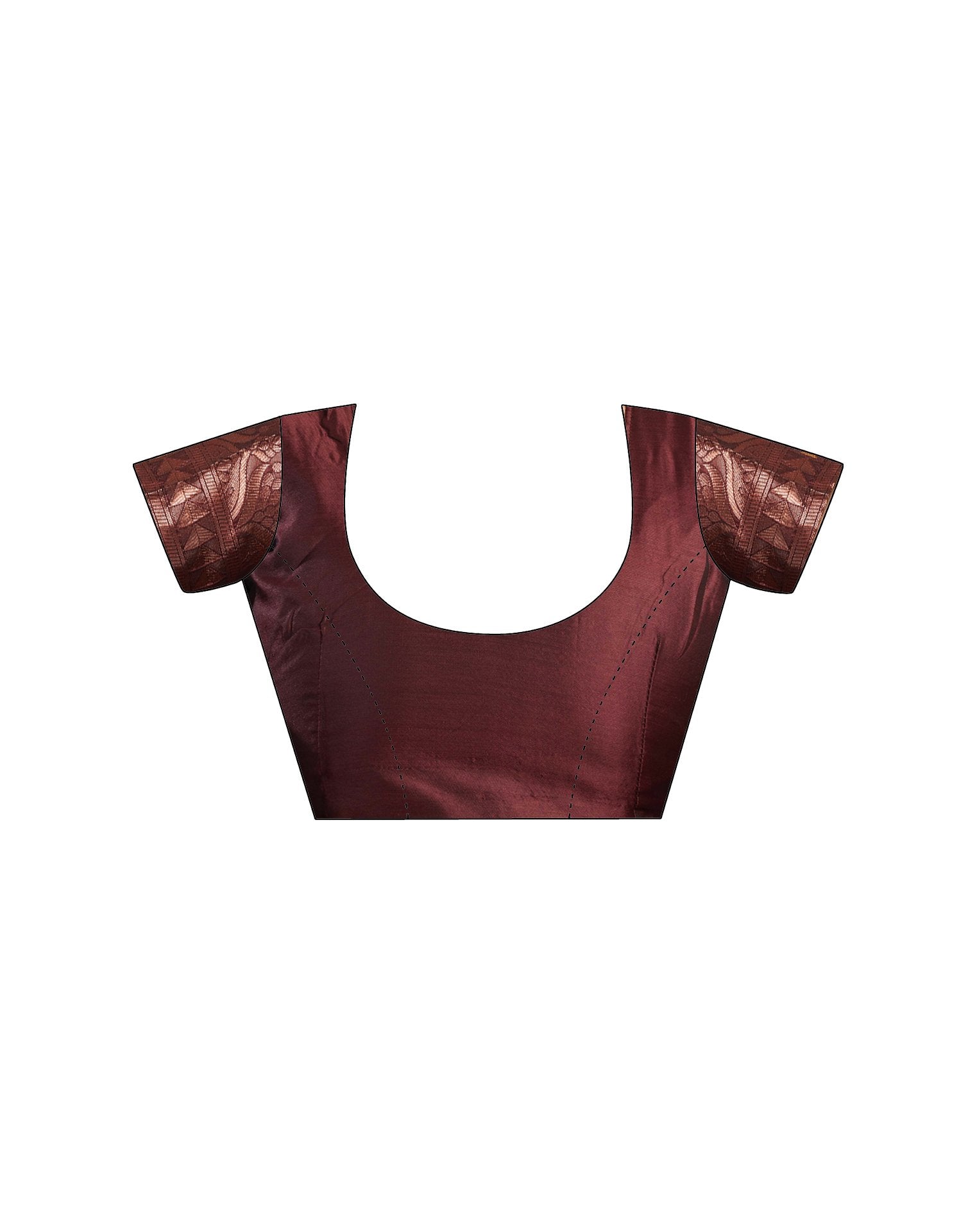 Maroon Silk Woven Banarasi Saree