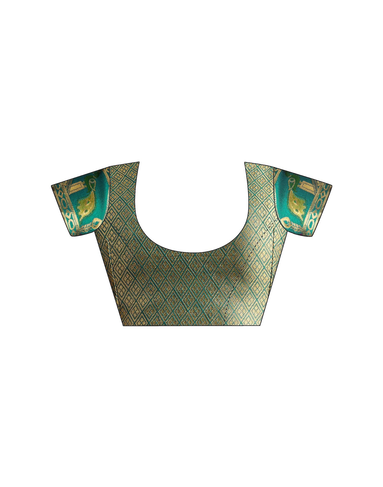 Teal Green Silk Woven Paithani Saree