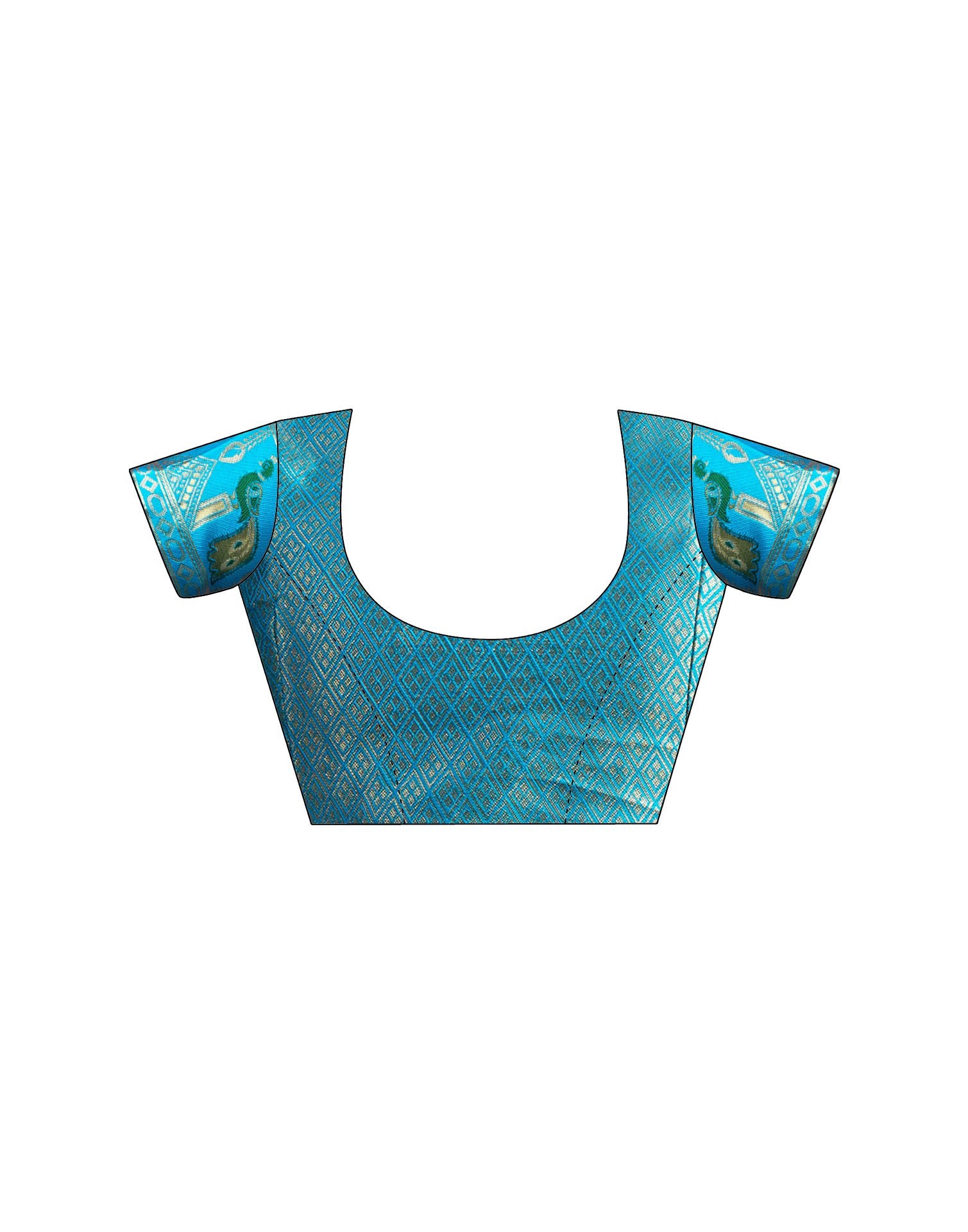Peacock Blue Silk Woven Paithani Saree