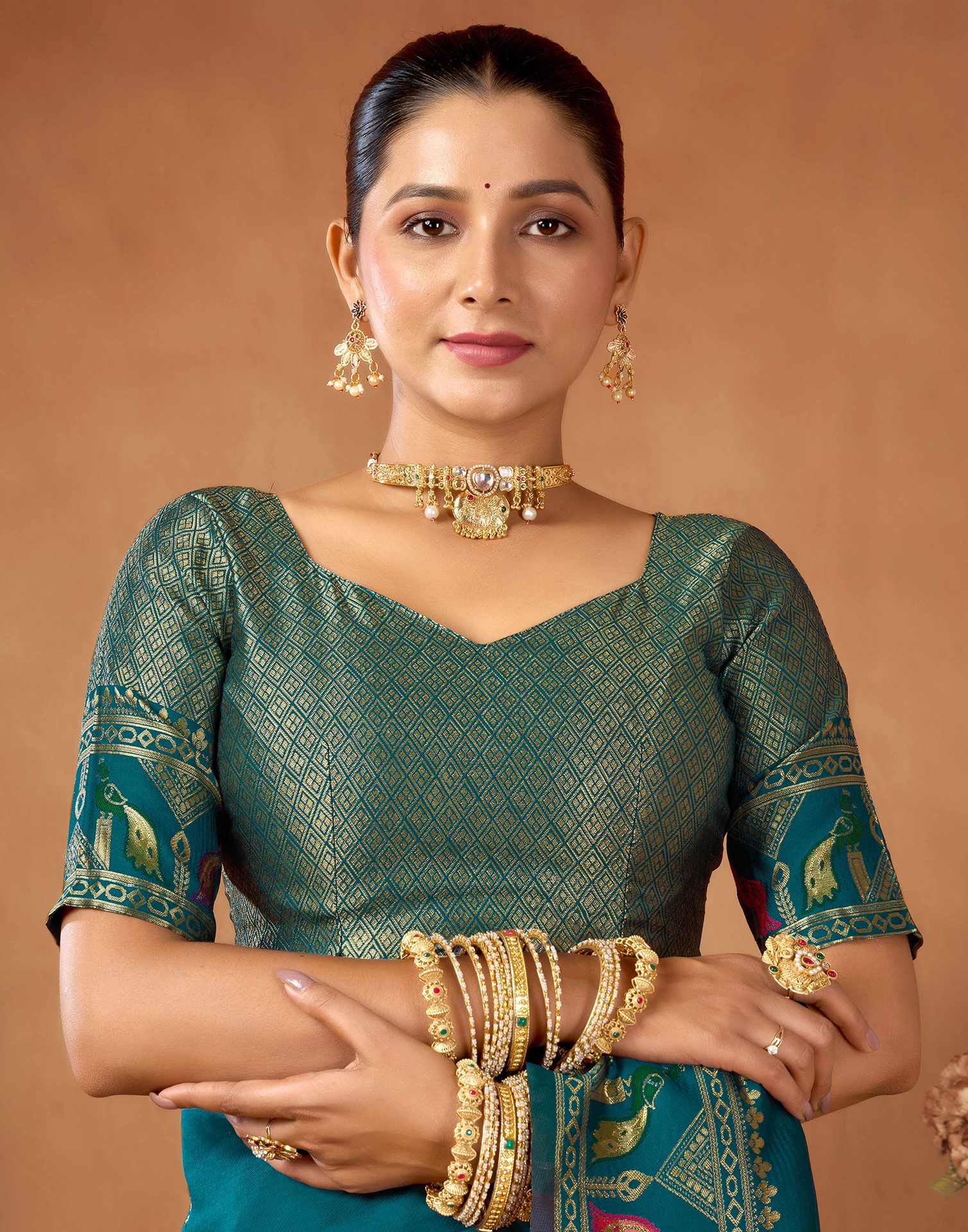 Rama Green Silk Woven Paithani Saree