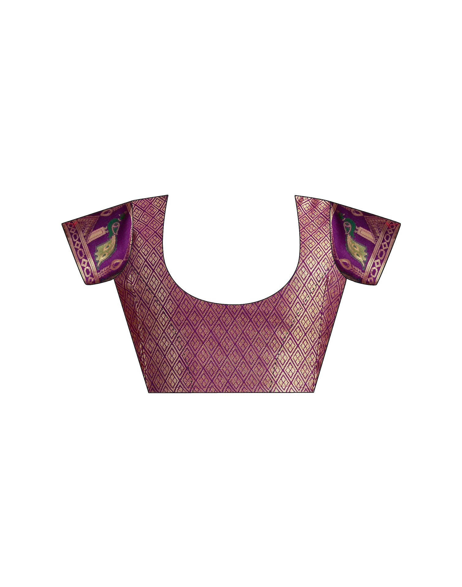Dark Purple Silk Woven Paithani Saree