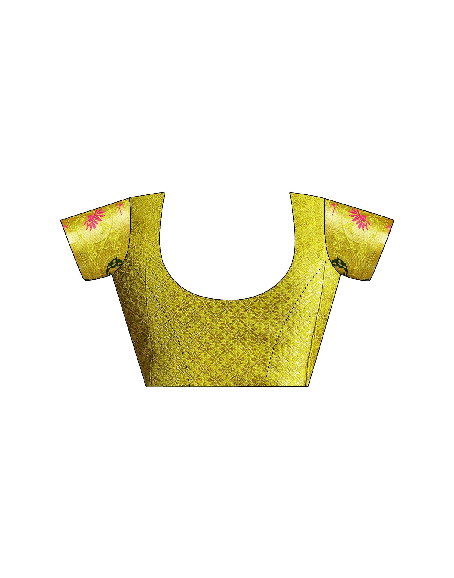 Lime Green Silk Woven Paithani Saree