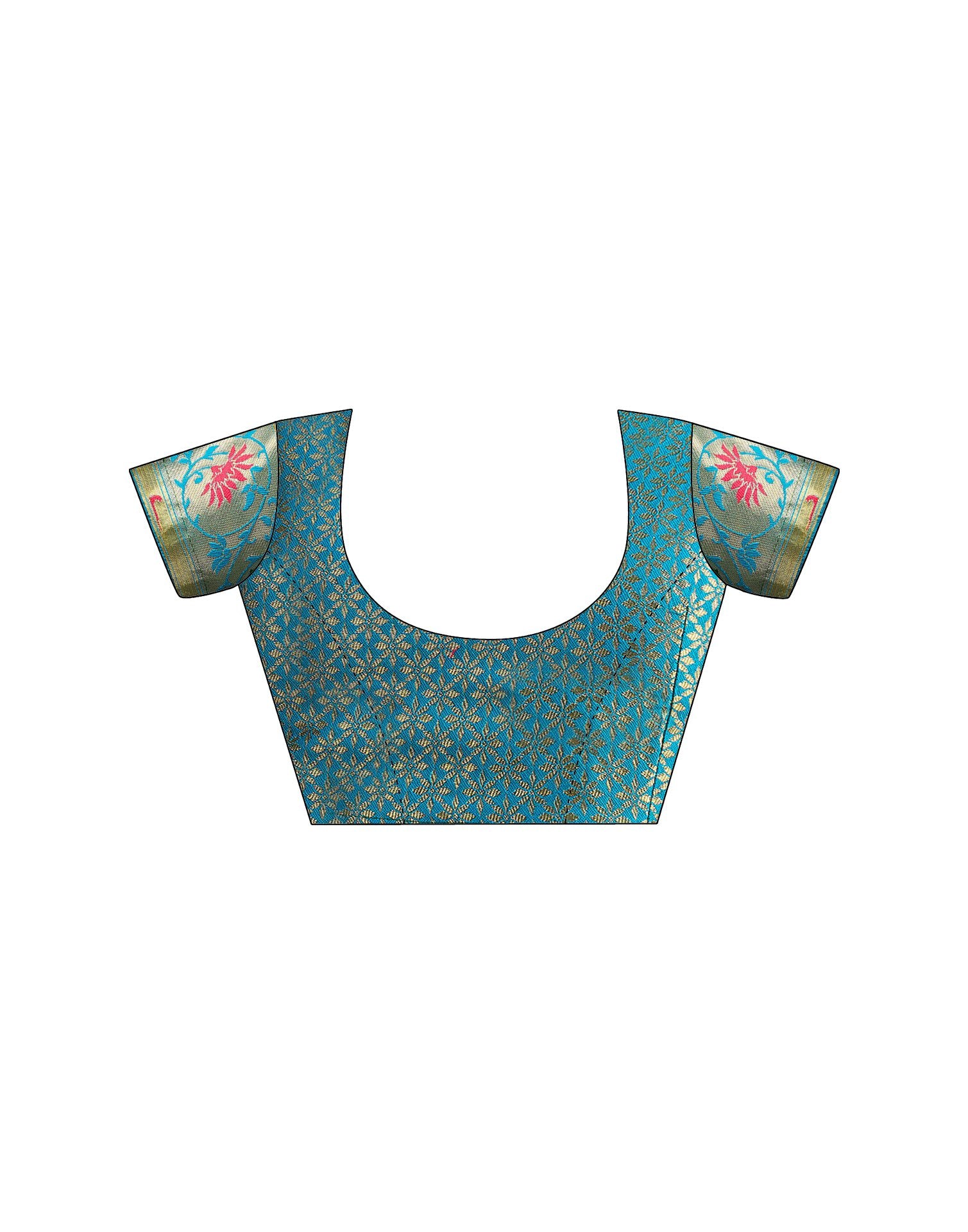 Peacock Blue Silk Woven Paithani Saree