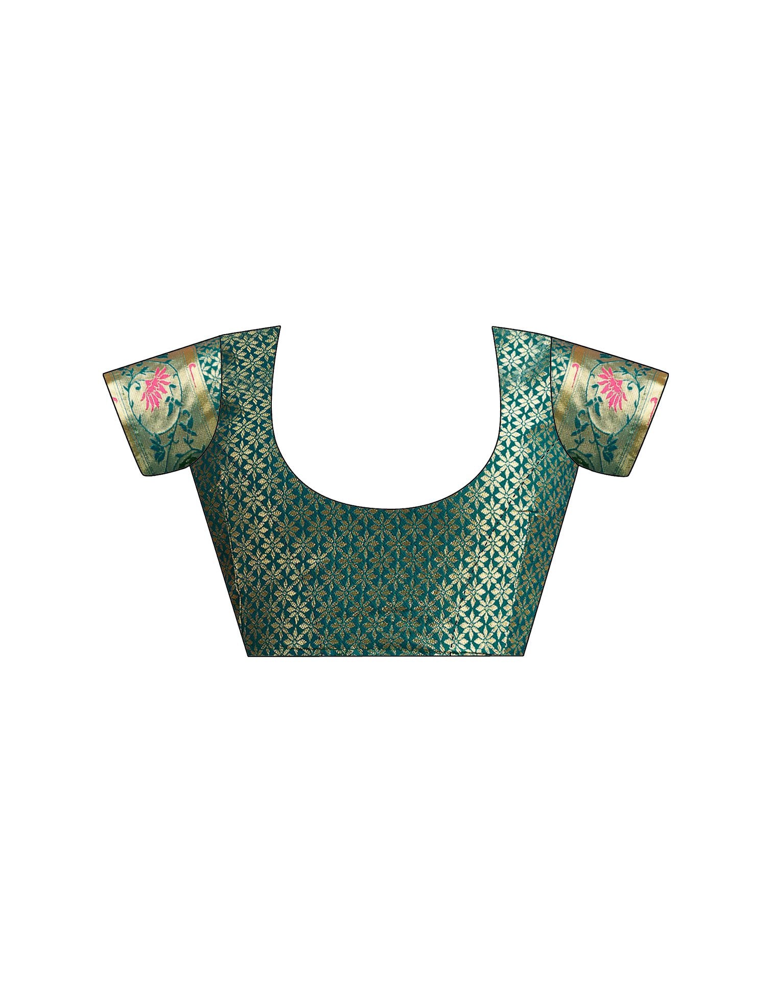 Rama Green Silk Woven Paithani Saree