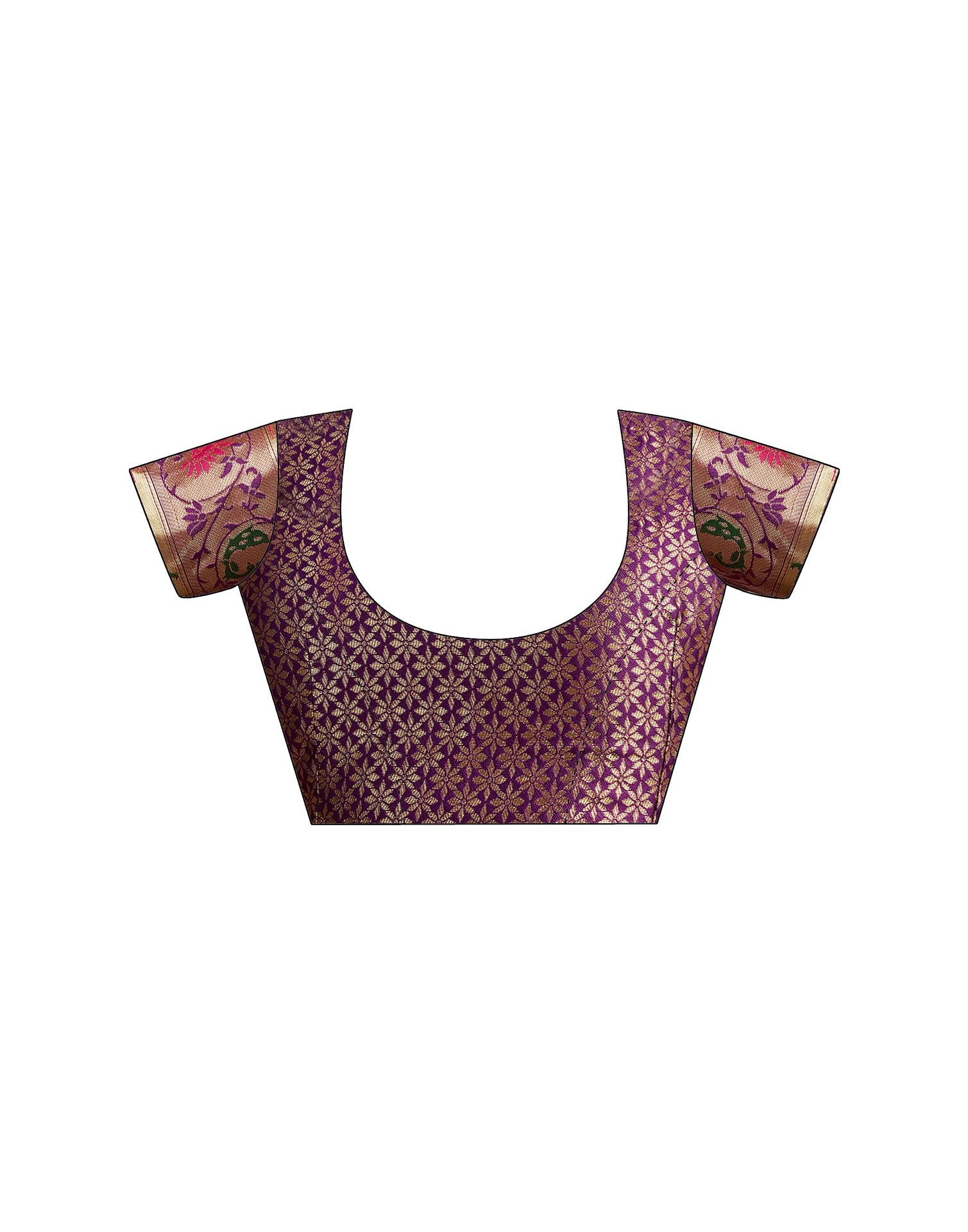 Dark Purple Silk Woven Paithani Saree