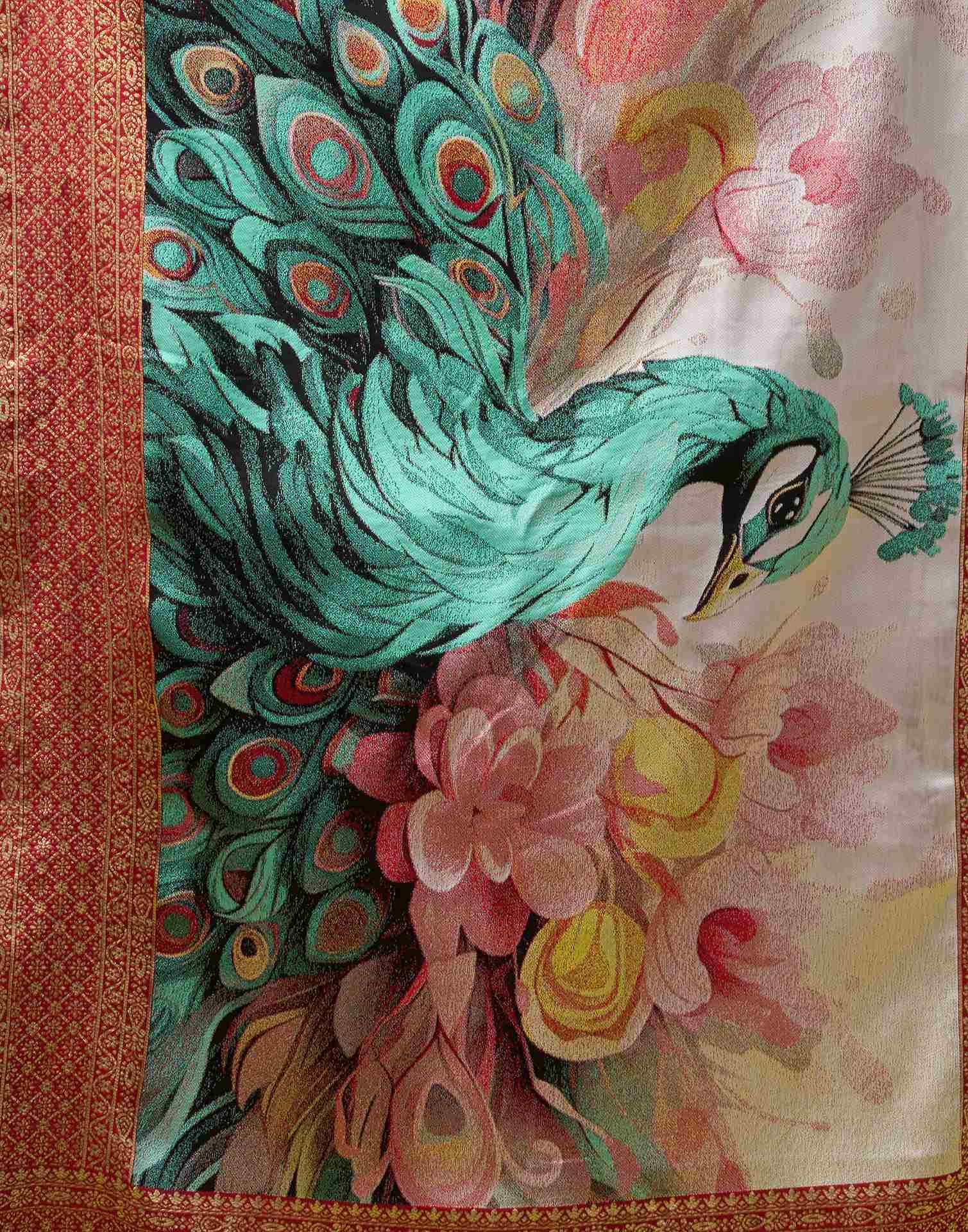 Maroon Silk Woven Banarasi Saree