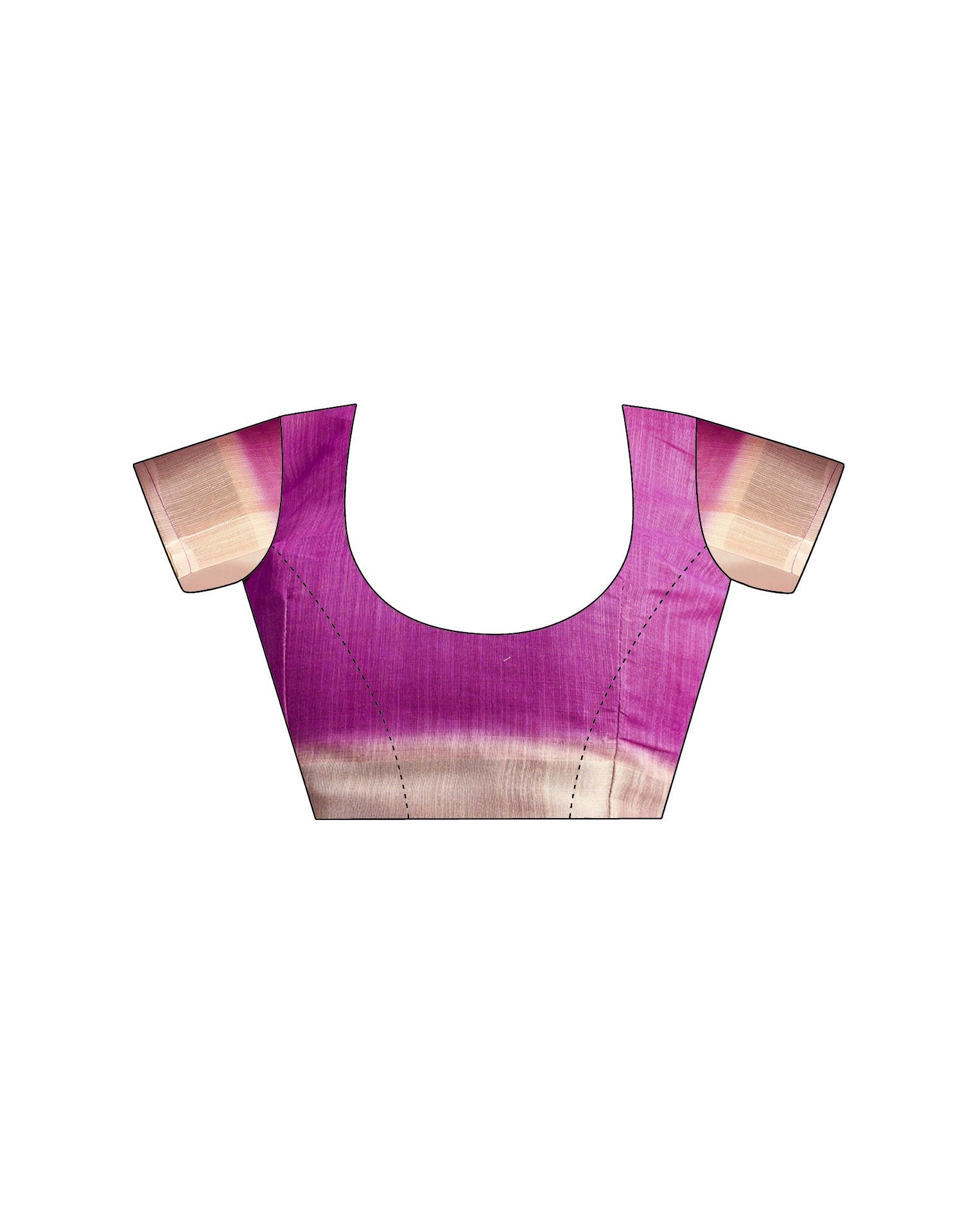 Rani Pink Cotton Linen Printed Saree