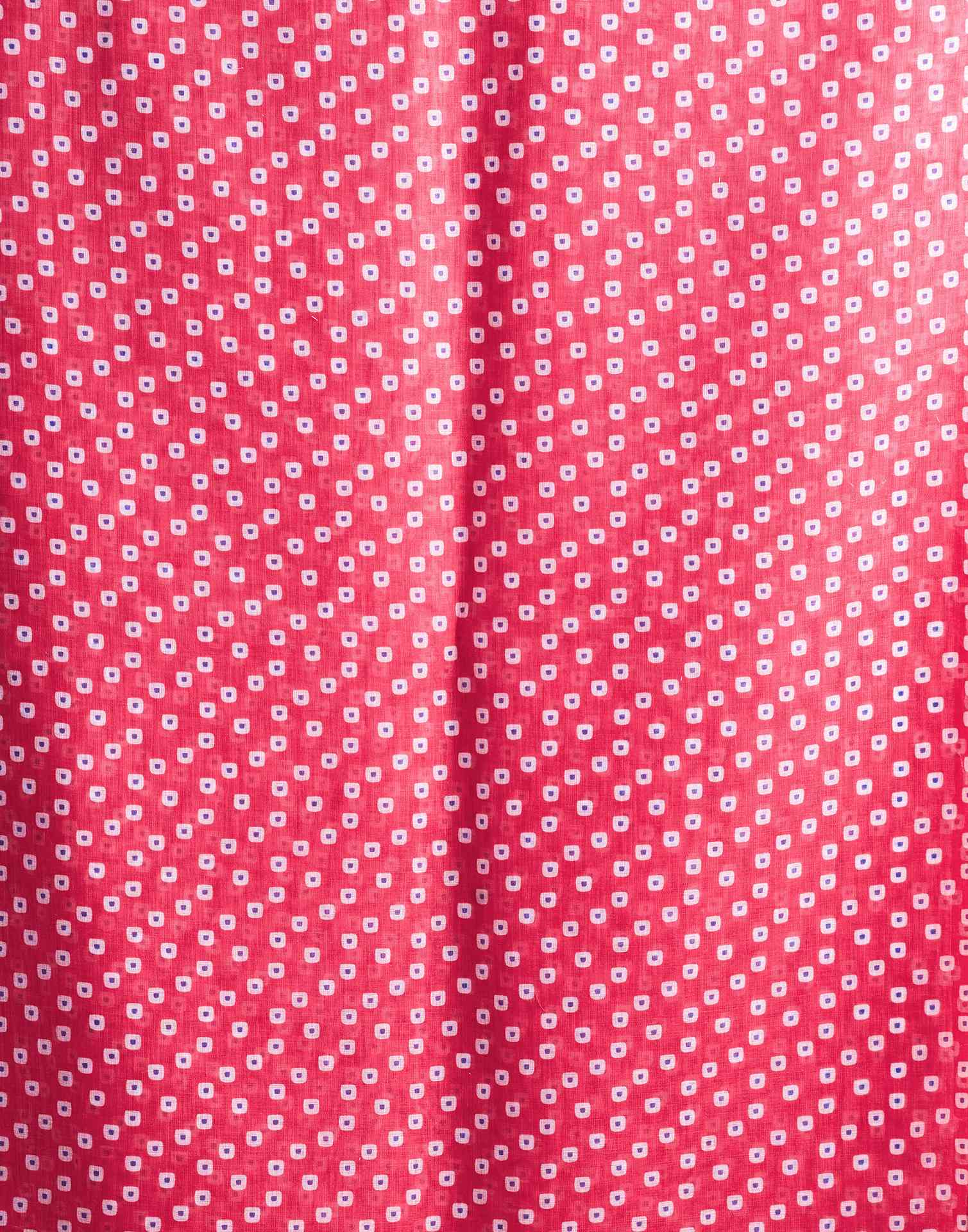 Dark Pink Cotton Linen Printed Saree