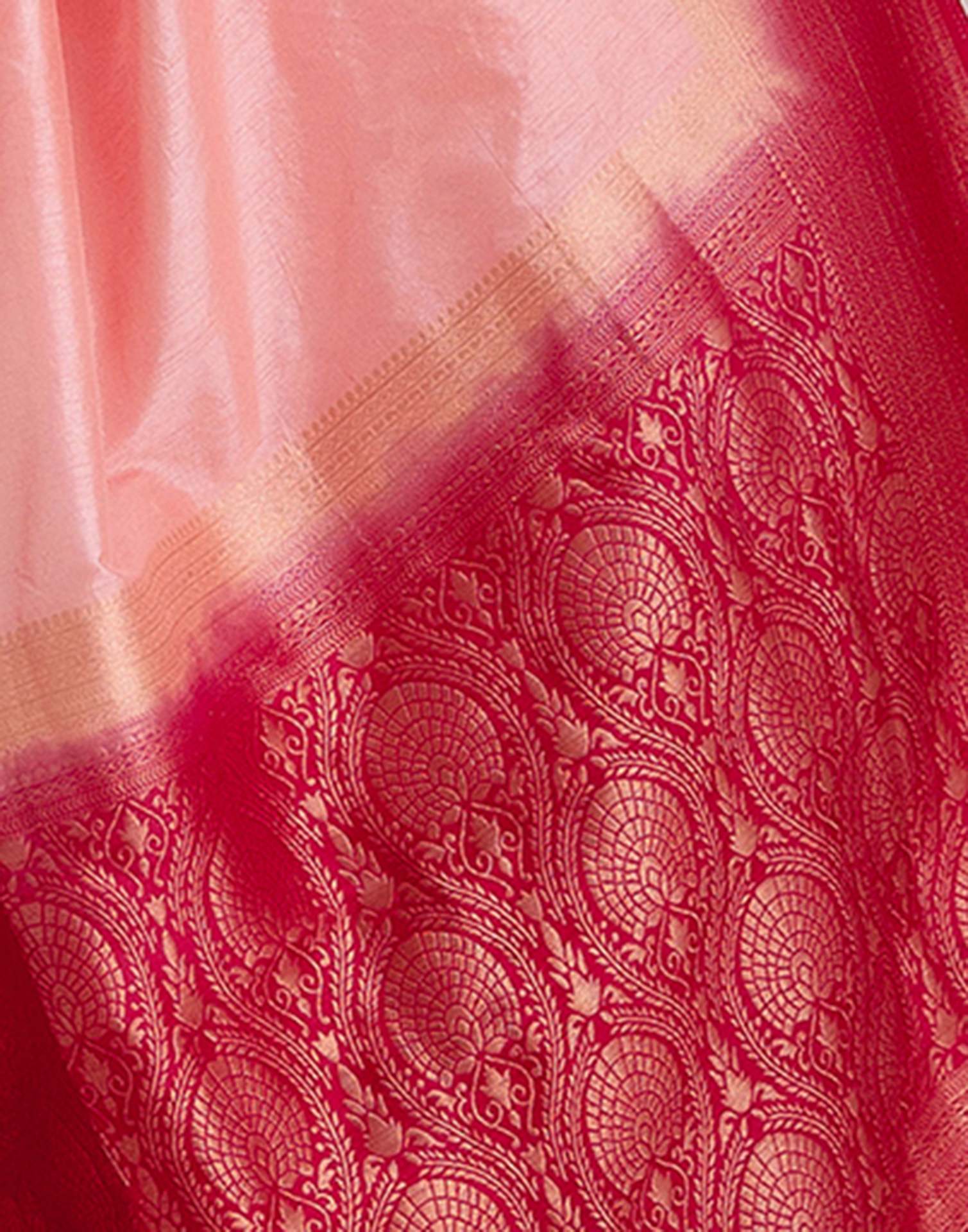 Rose Pink Silk Woven Saree