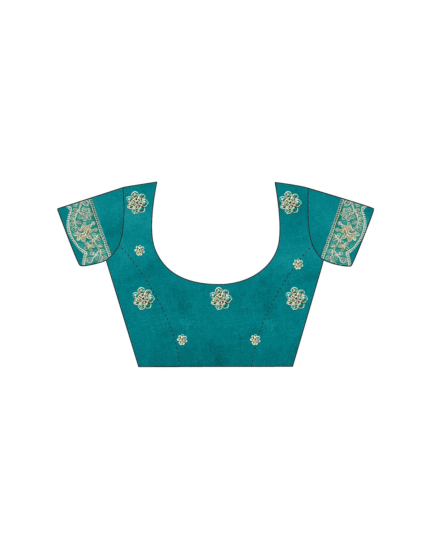 Teal Blue Weightless Georgette Printed Bandhani Saree