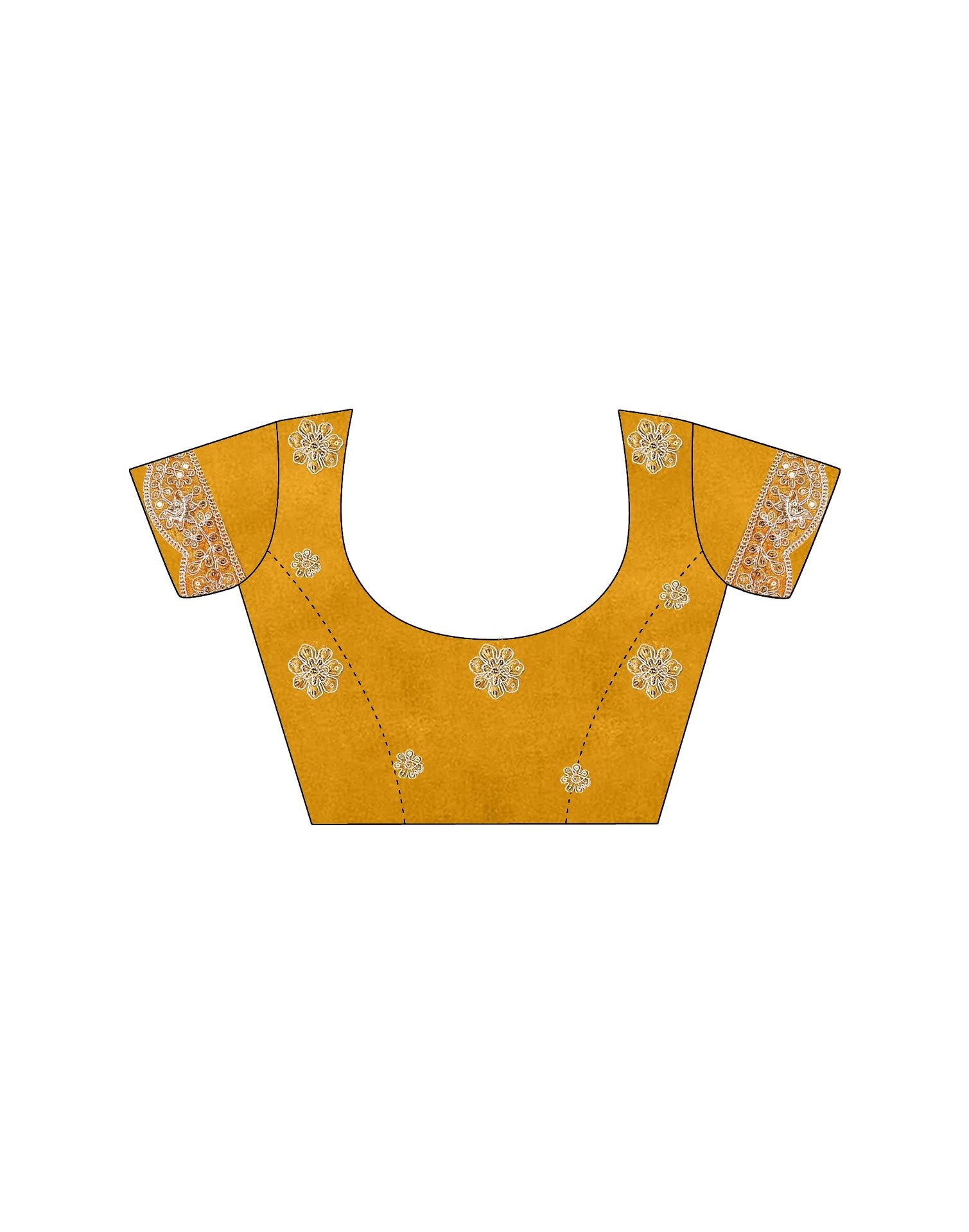 Mustard Yellow Weightless Georgette Printed Bandhani Saree