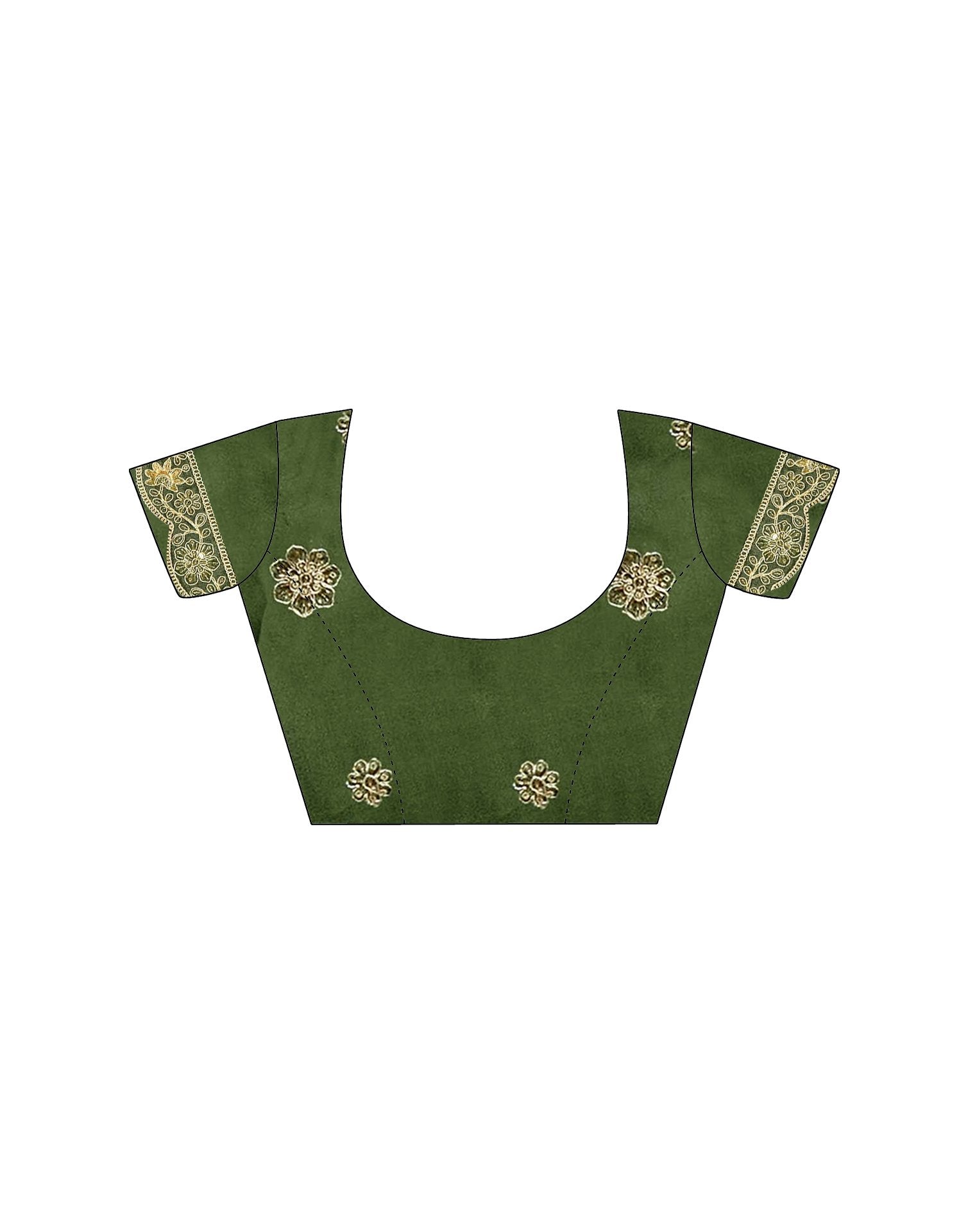 Green Weightless Georgette Printed Bandhani Saree