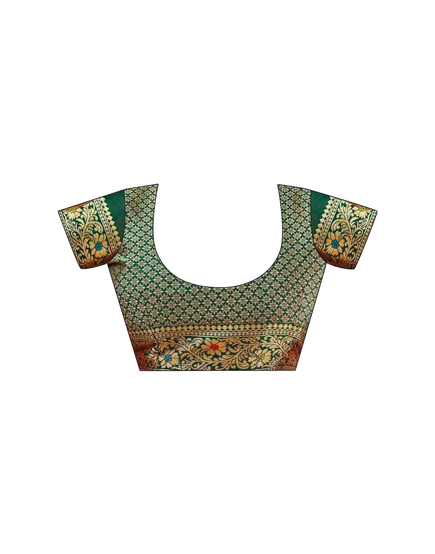 Green Silk Woven Banarasi Saree