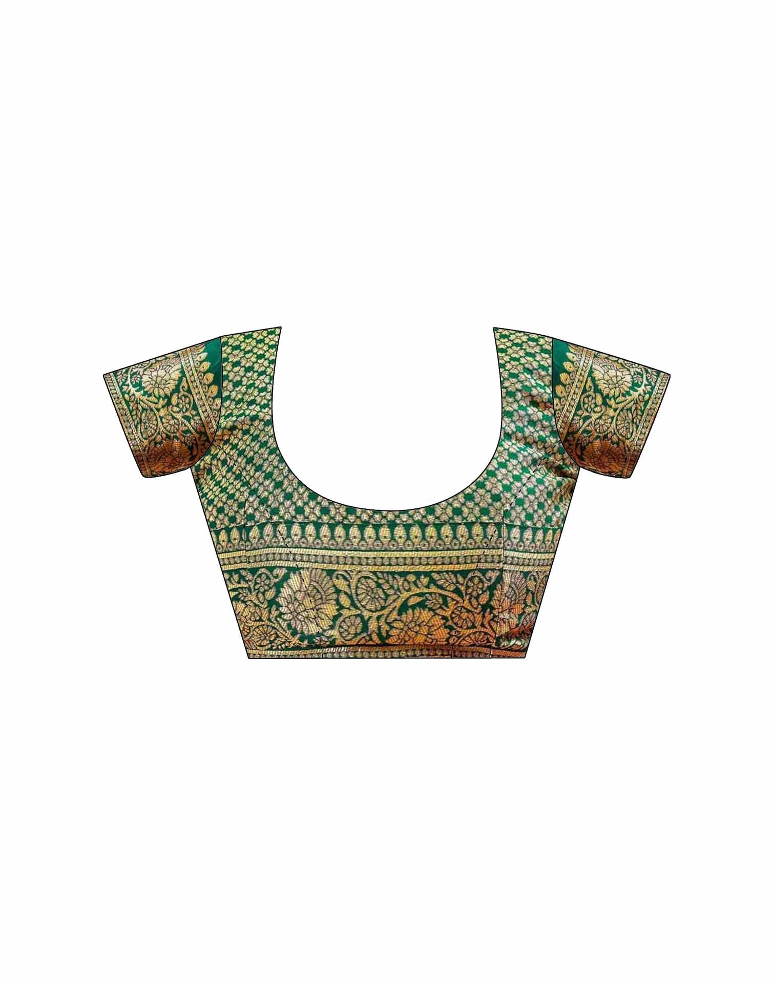 Green Silk Woven Banarasi Saree